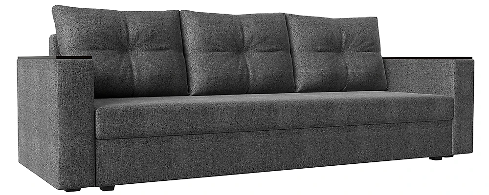 Прямой диван серого цвета Атланта Лайт без столика Кантри Грей