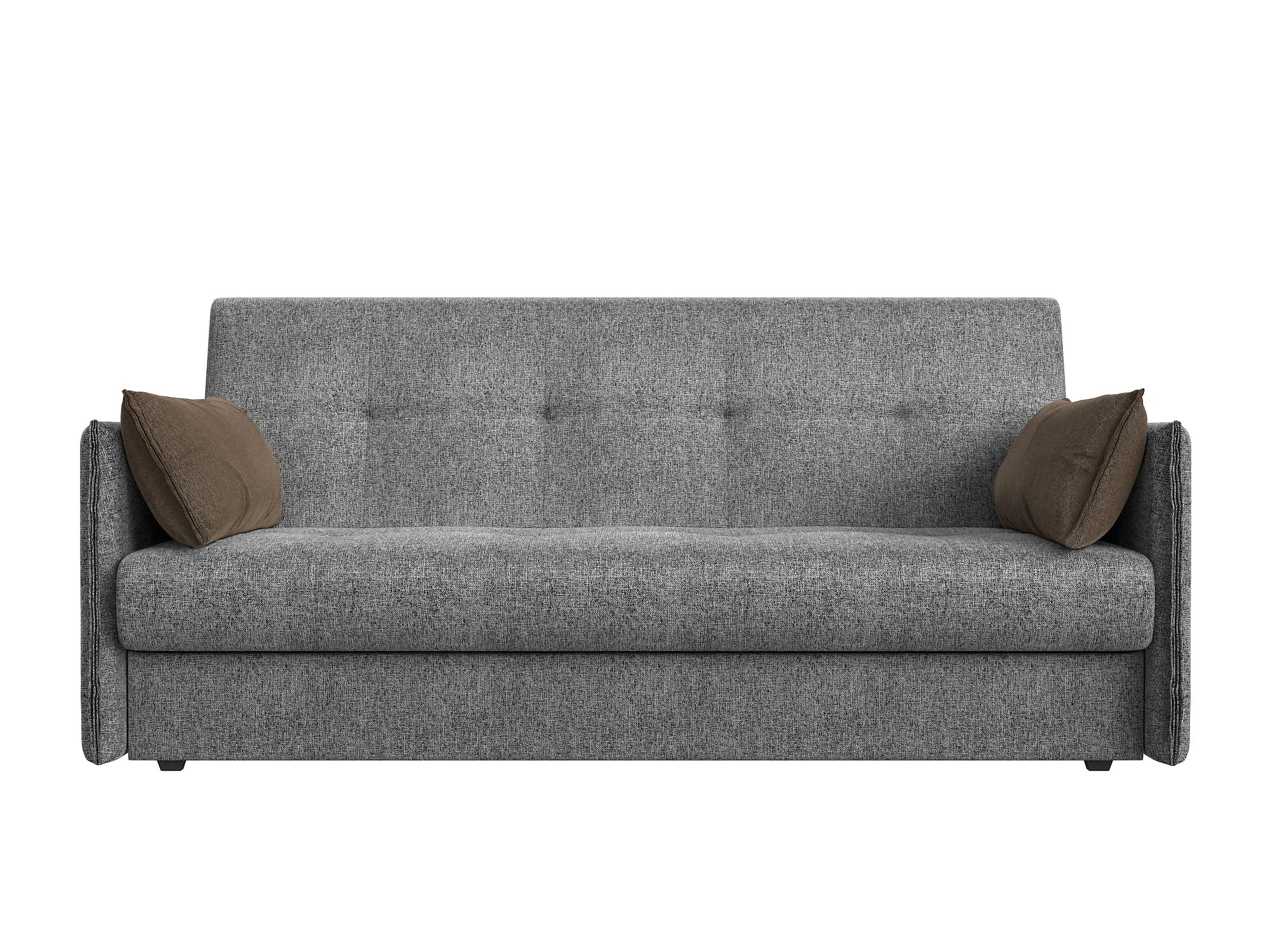 Прямой диван серого цвета Лига-018 Кантри Дизайн 7 книжка
