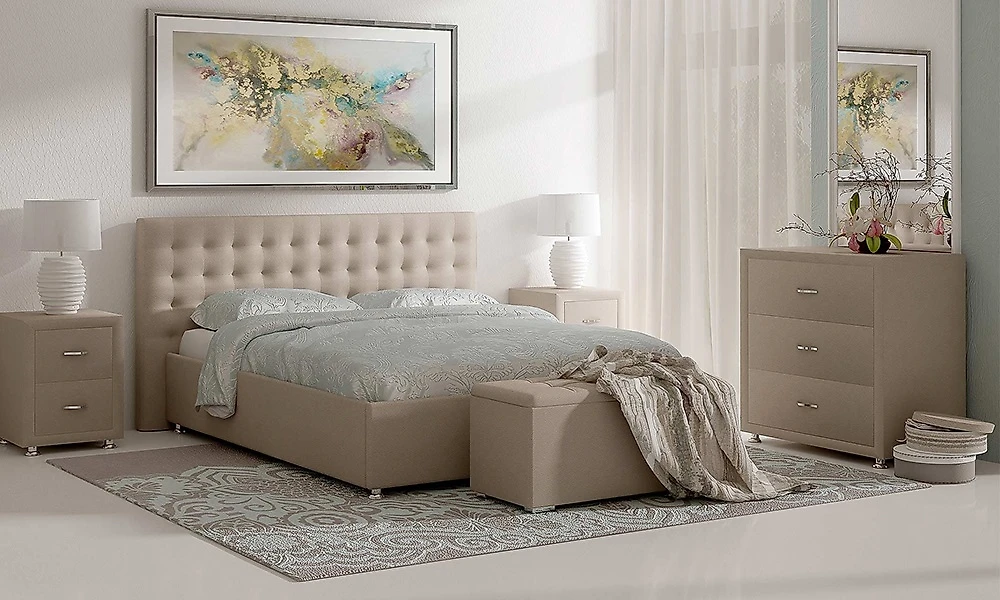 кровать в стиле минимализм Сиена - 1 (Эмбер)