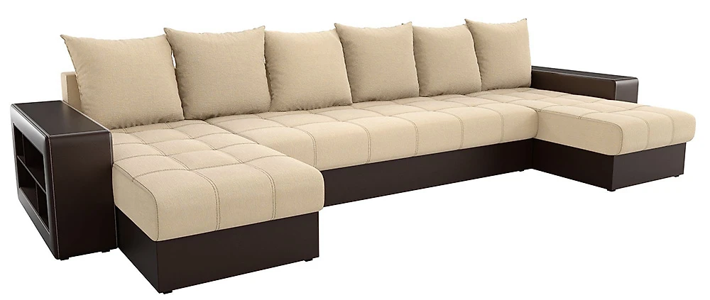  угловой диван из рогожки Дубай-П Беж Браун