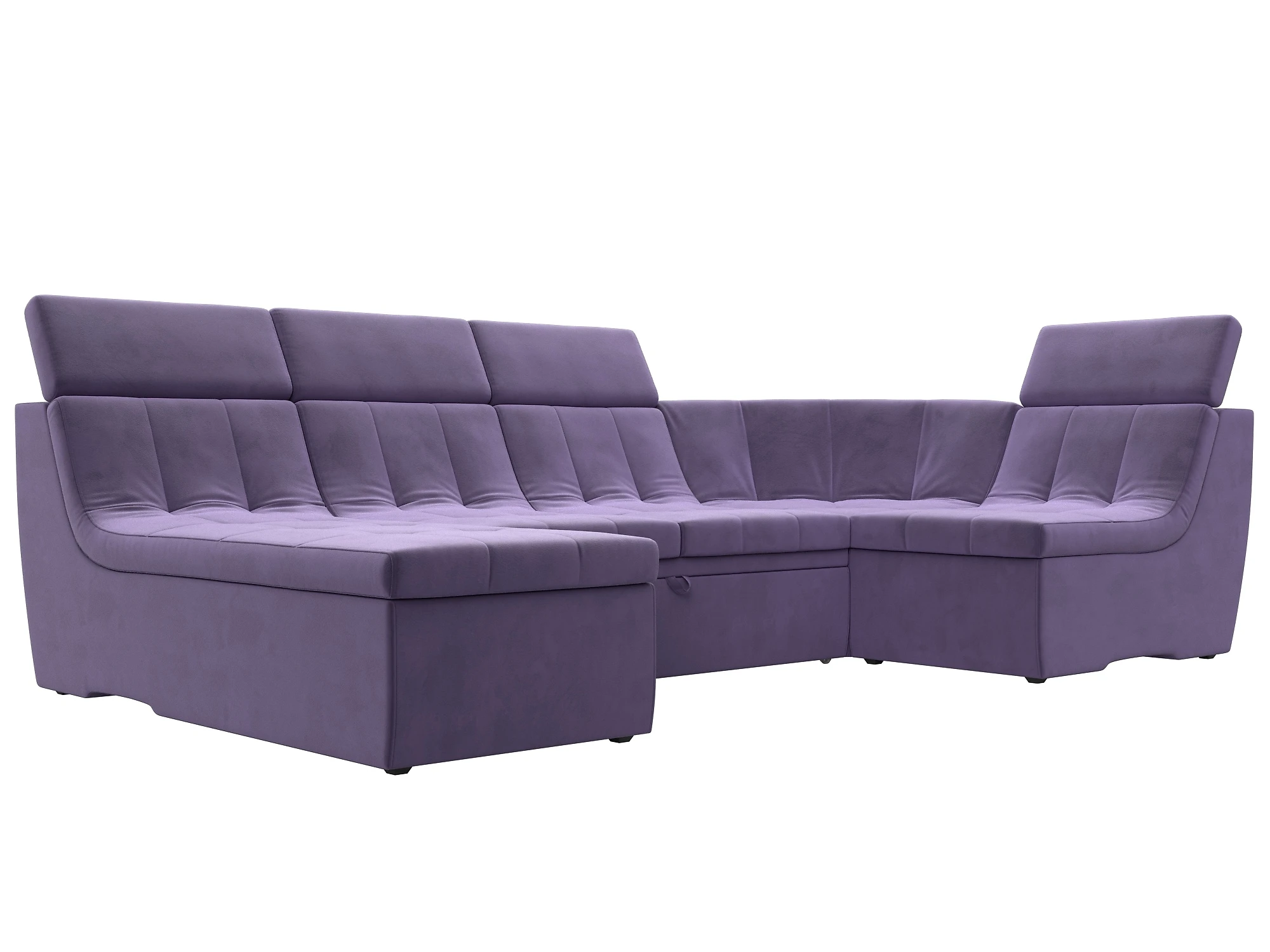 Модульный диван с оттоманкой  Холидей Люкс-П Плюш Дизайн 7