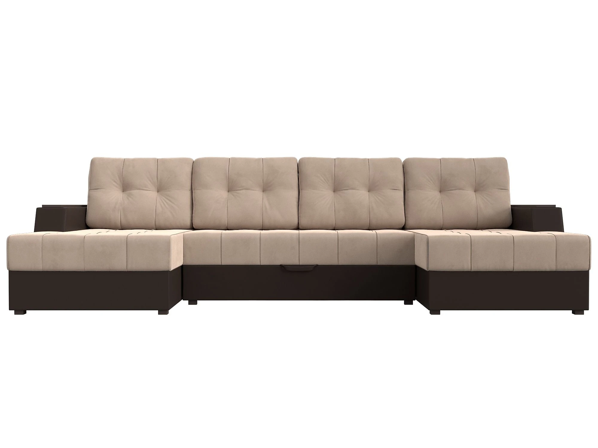 Модульный диван из велюра  Эмир-П Плюш Дизайн 17
