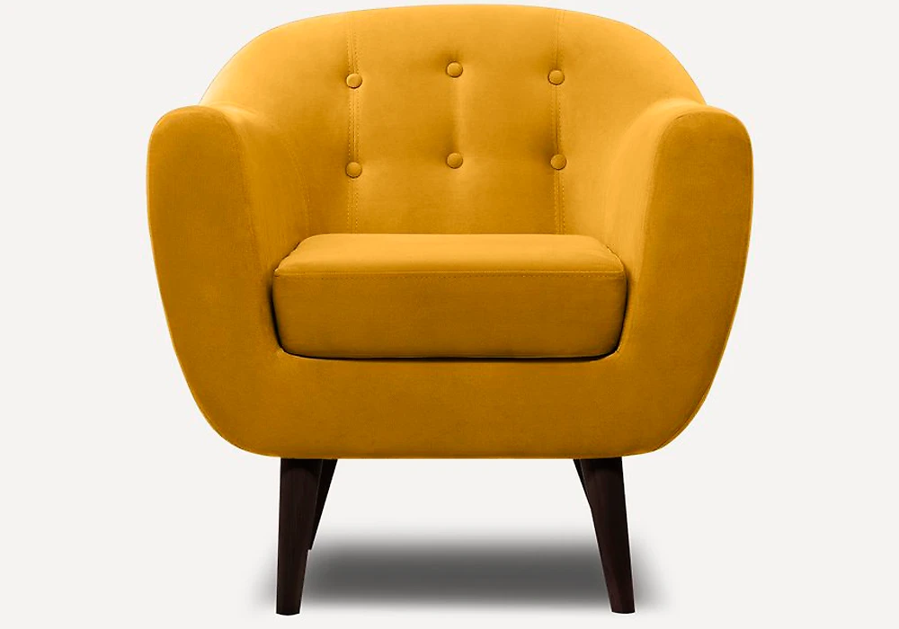 Кресло в спальню Роттердам Velvet Yellow арт. KZ000006790