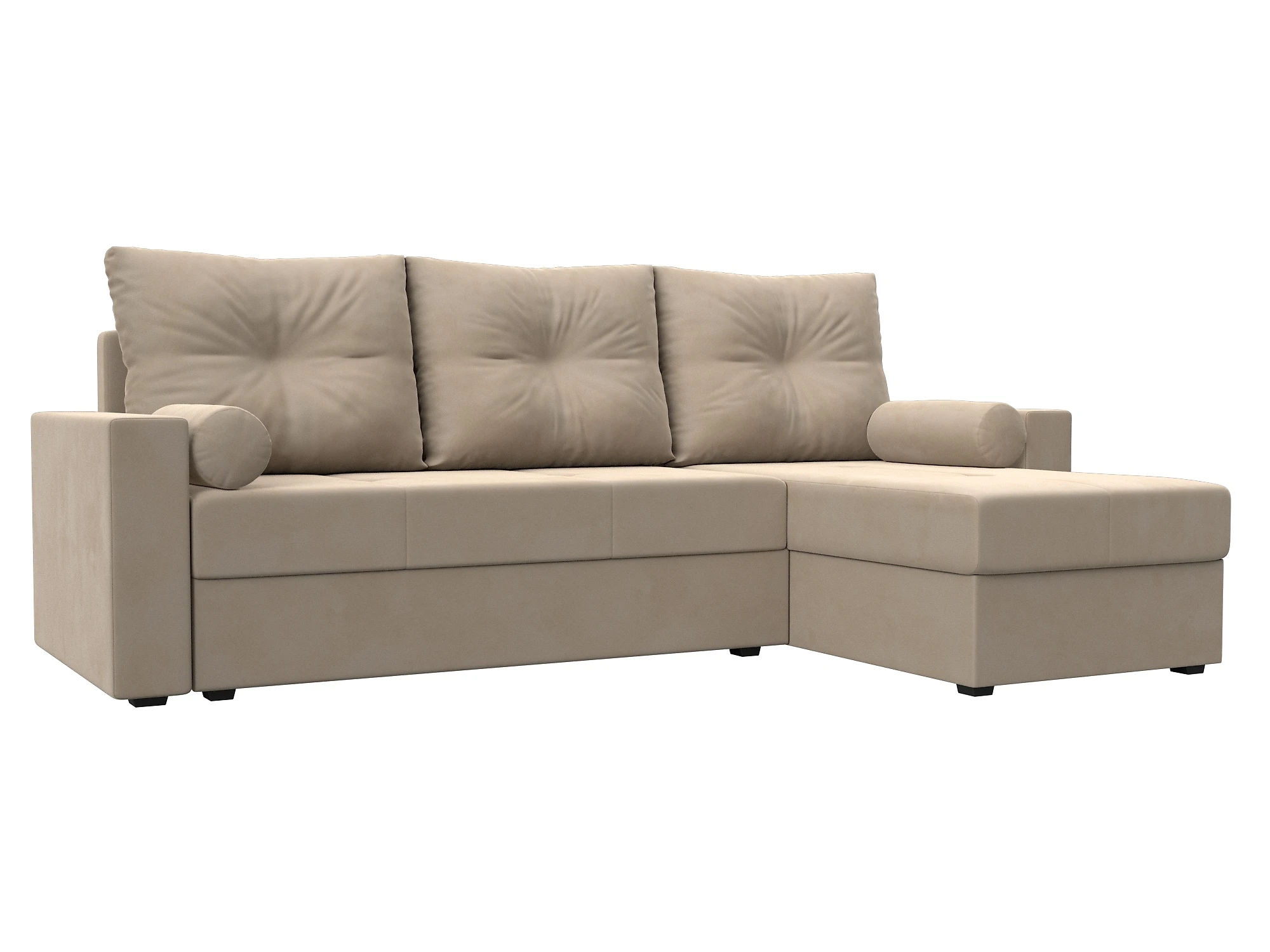 Угловой диван эконом класса Верона Лайт Плюш Дизайн 1
