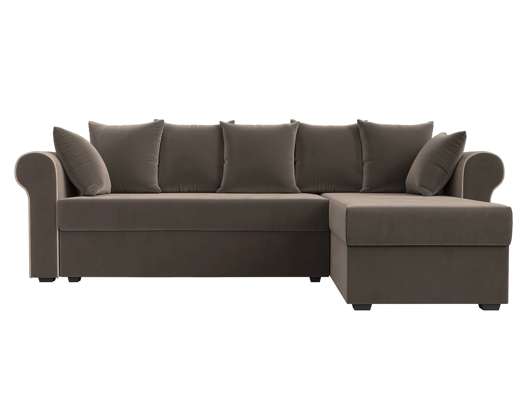 Угловой диван с ящиком для белья Рейн Плюш Дизайн 5