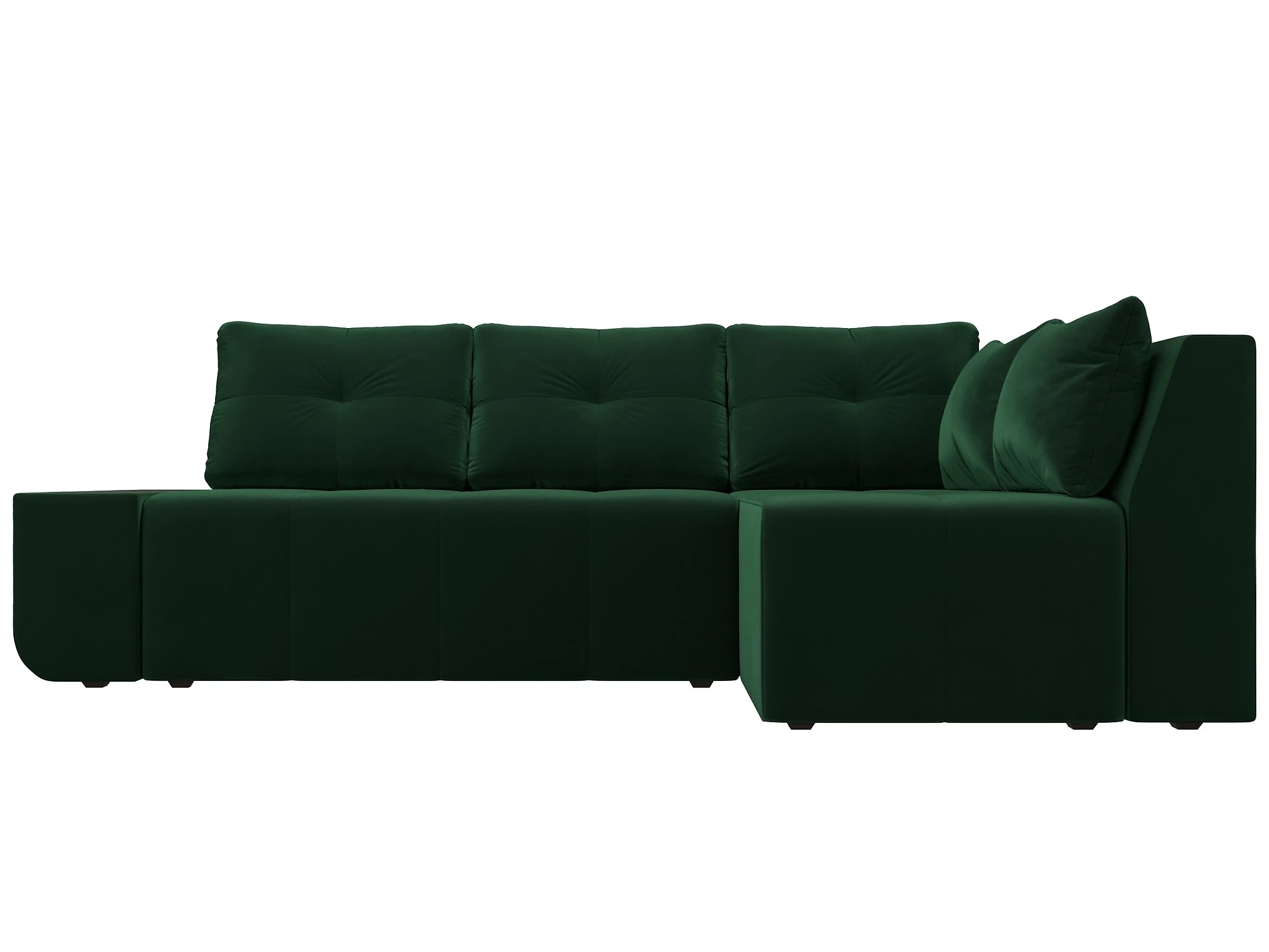 Угловой диван изумрудный Амадэус Плюш Дизайн 3