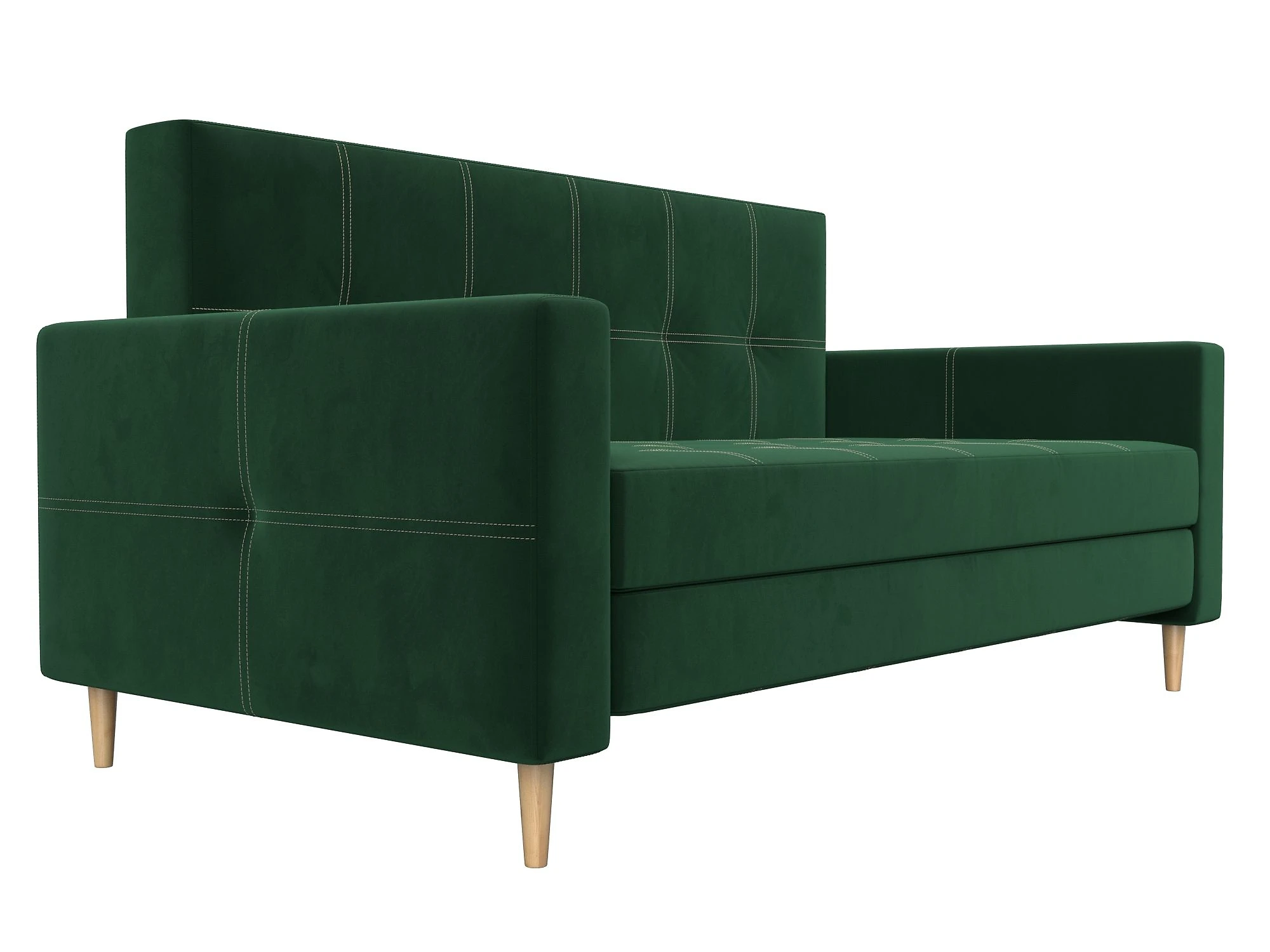 Прямой диван из велюра  Лига-038 Плюш Дизайн 3