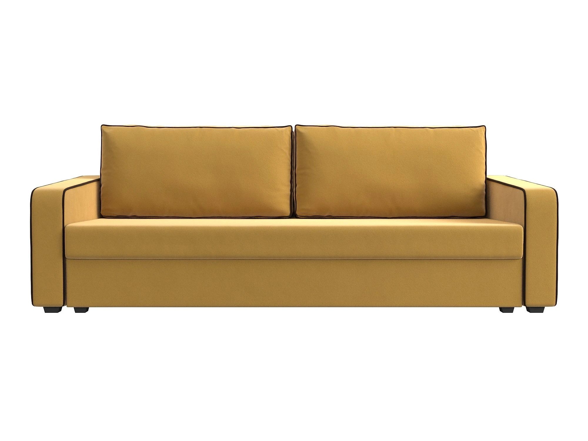 Жёлтый прямой диван Лига-009 Дизайн 17