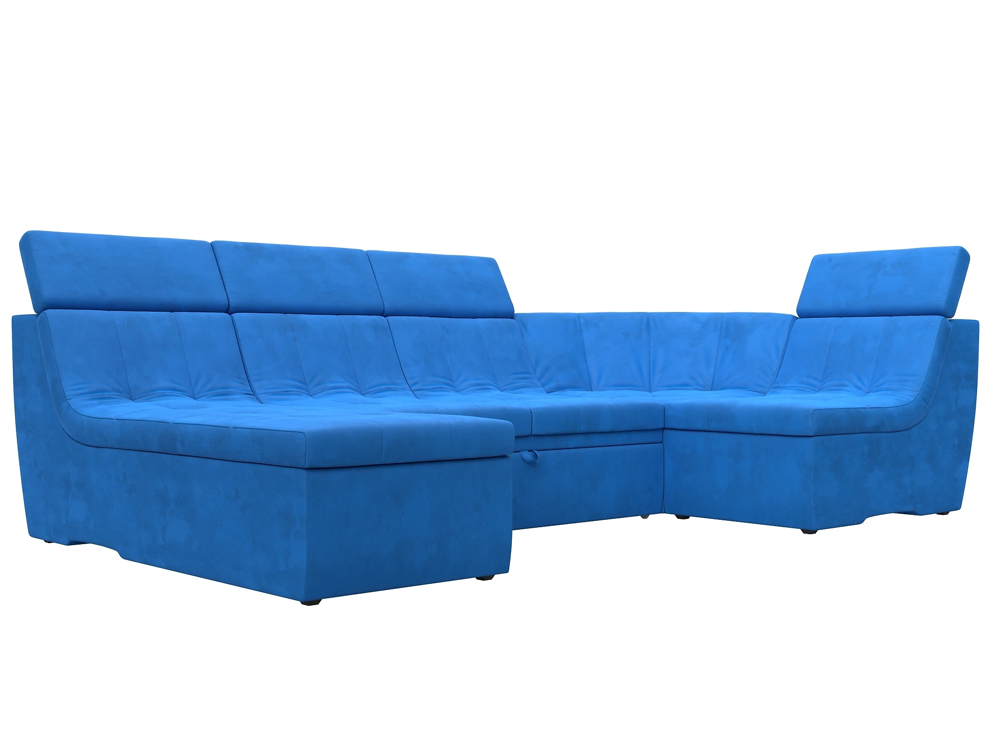 Модульный диван с оттоманкой  Холидей Люкс-П Плюш Дизайн 3
