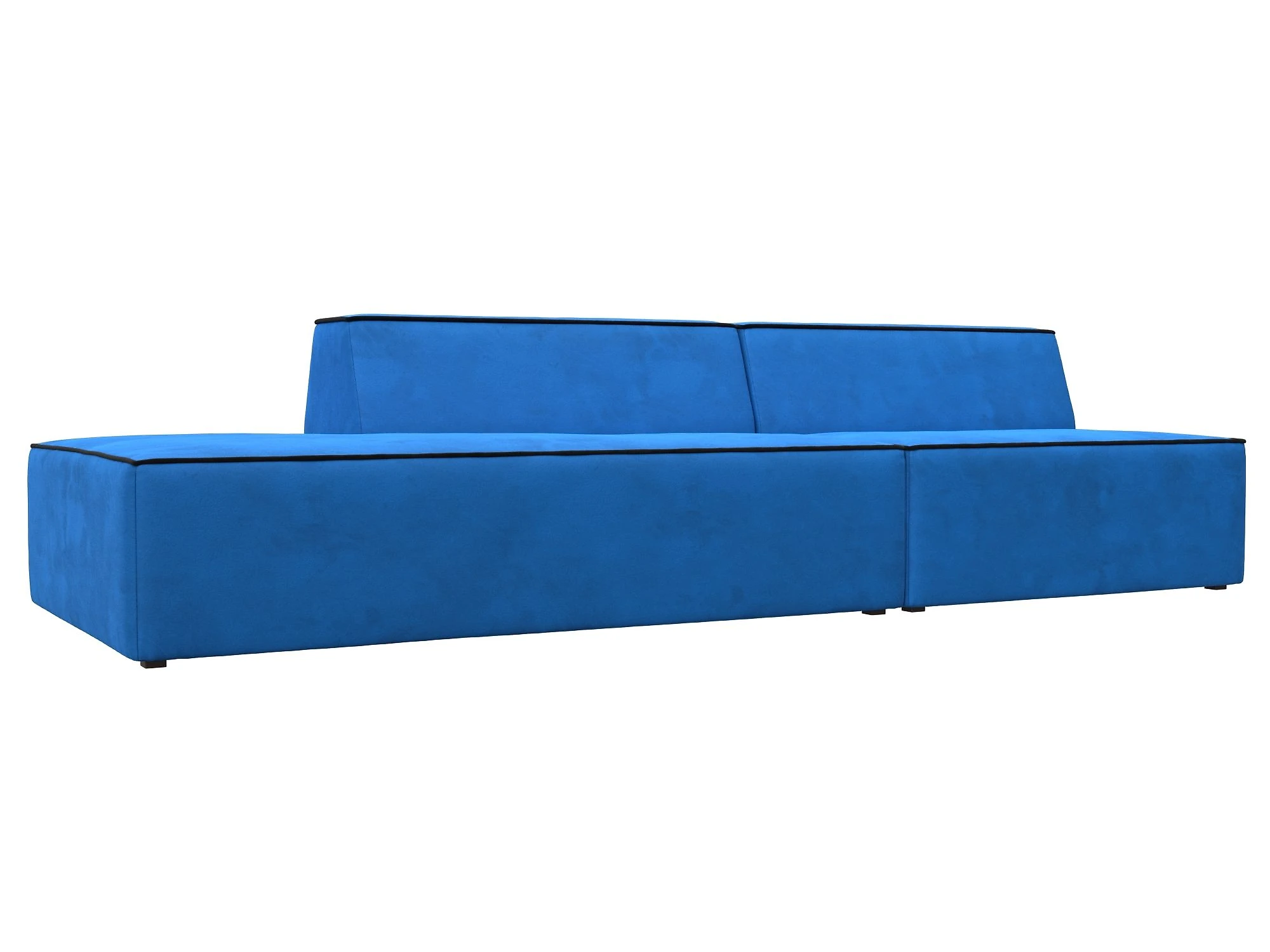 Модульный диван с оттоманкой  Монс Модерн Велюр Блу