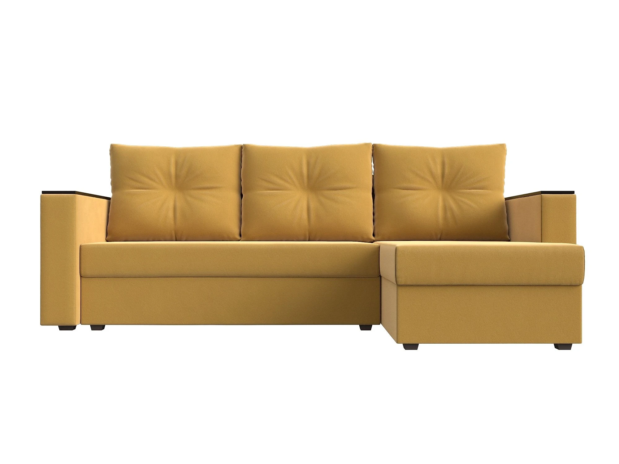 желтый диван Атланта Лайт без стола Дизайн 3