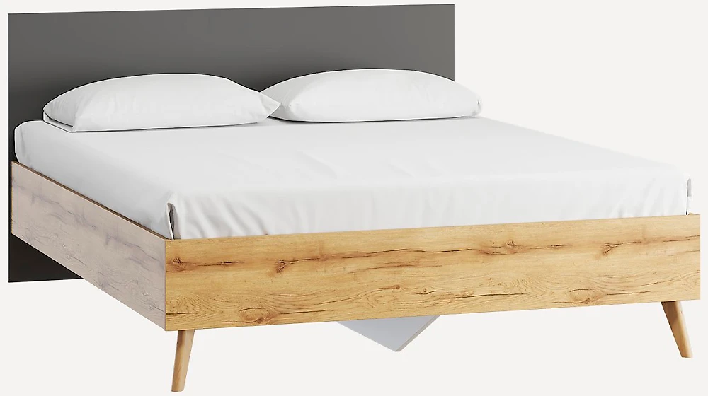 Широкая кровать Нордик 160 Wood Grey арт. 2001659455
