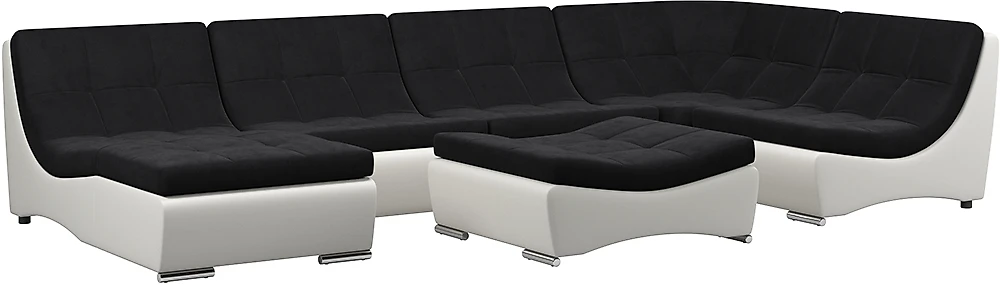 Модульный диван из велюра  Монреаль-7 Нуар