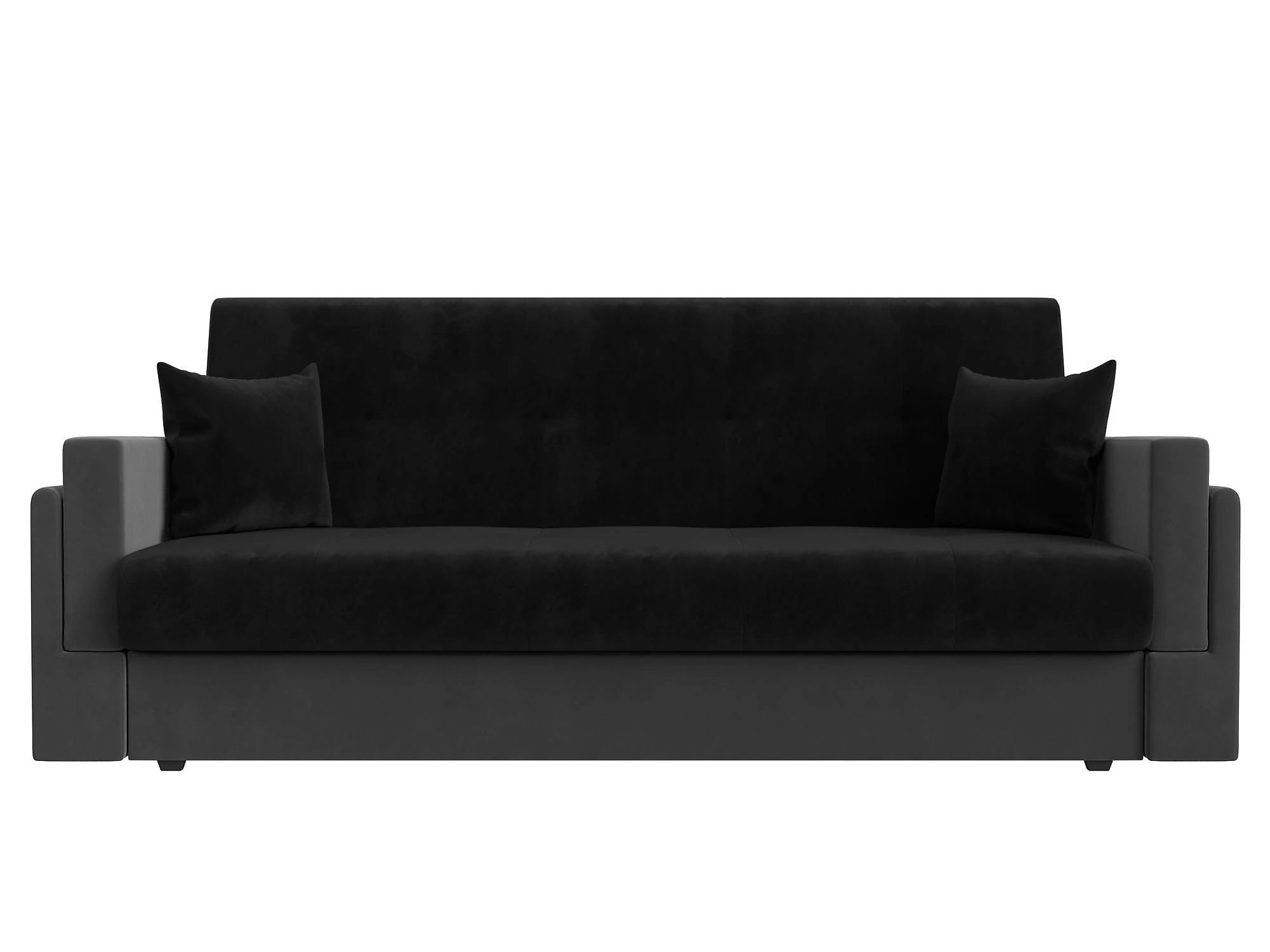 Прямой диван серого цвета Лига-015 Плюш Дизайн 16 книжка