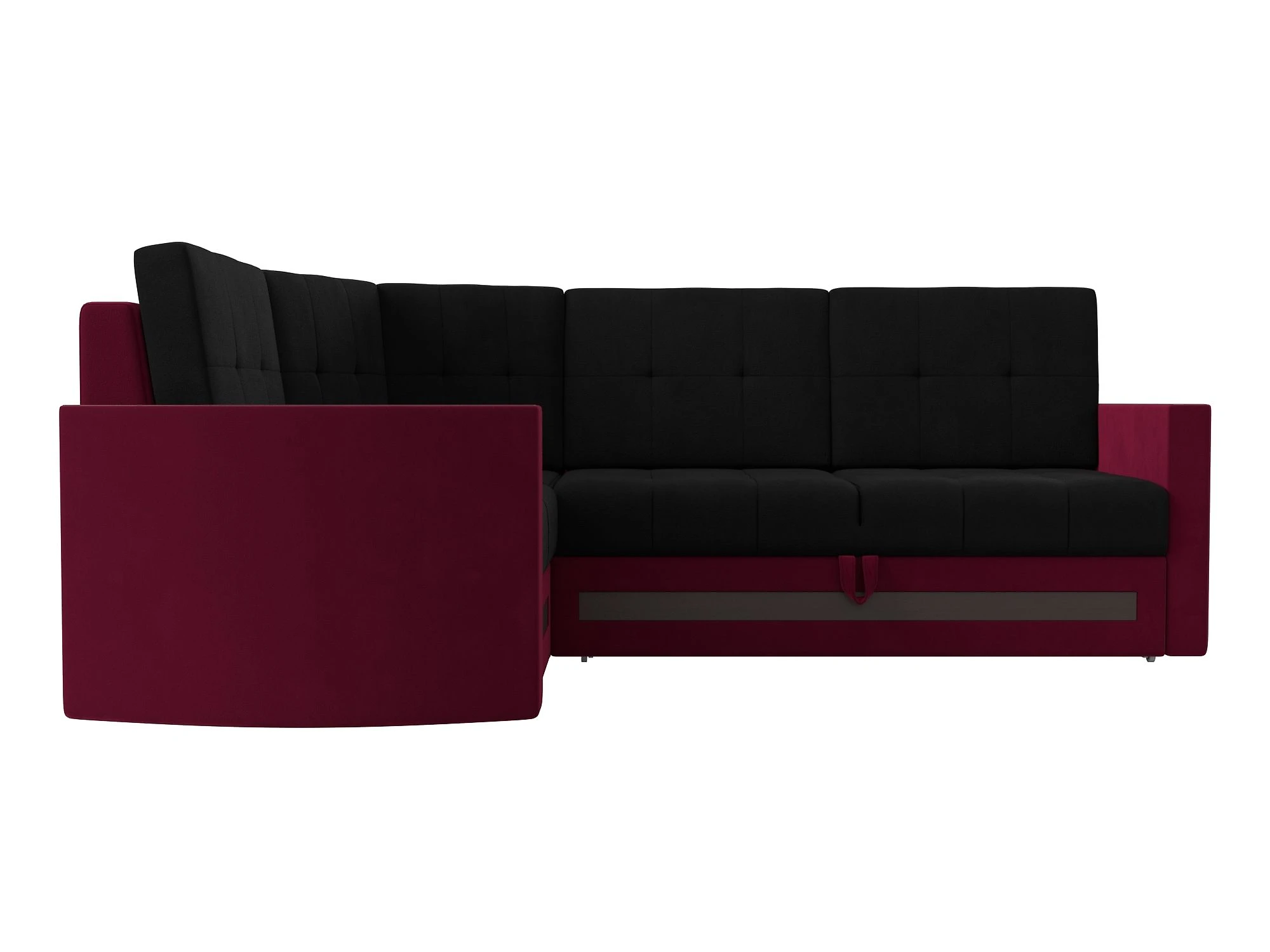 Угловой диван черно-белый Белла Дизайн 28