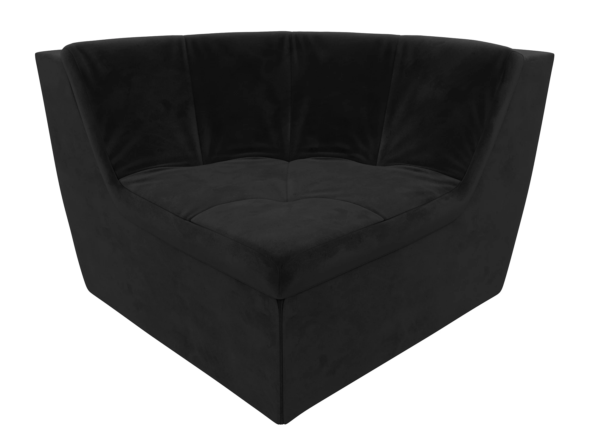 Чёрное кресло Холидей Люкс Плюш угловое Дизайн 8