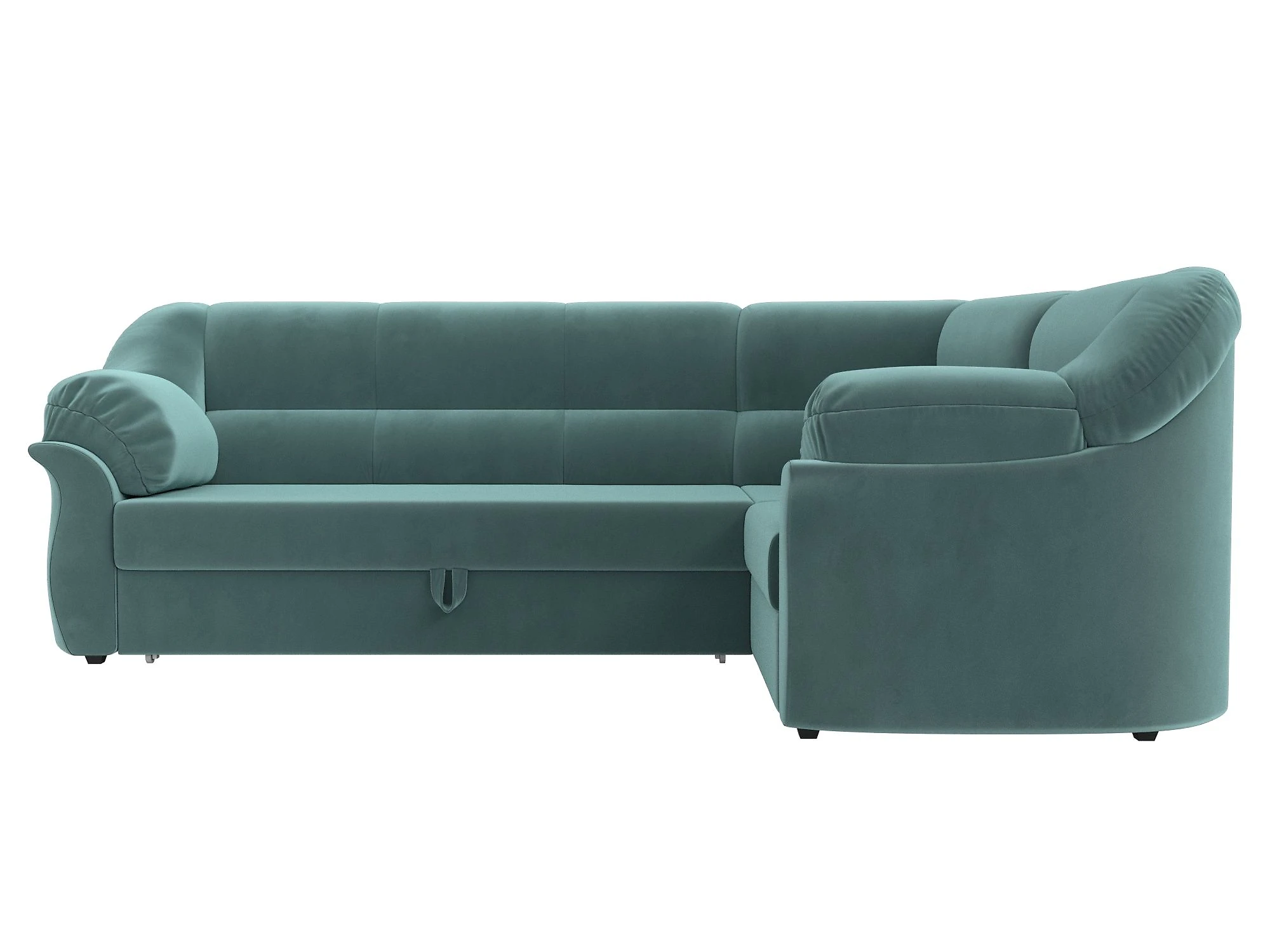 Угловой диван без подушек Карнелла Плюш Дизайн 22