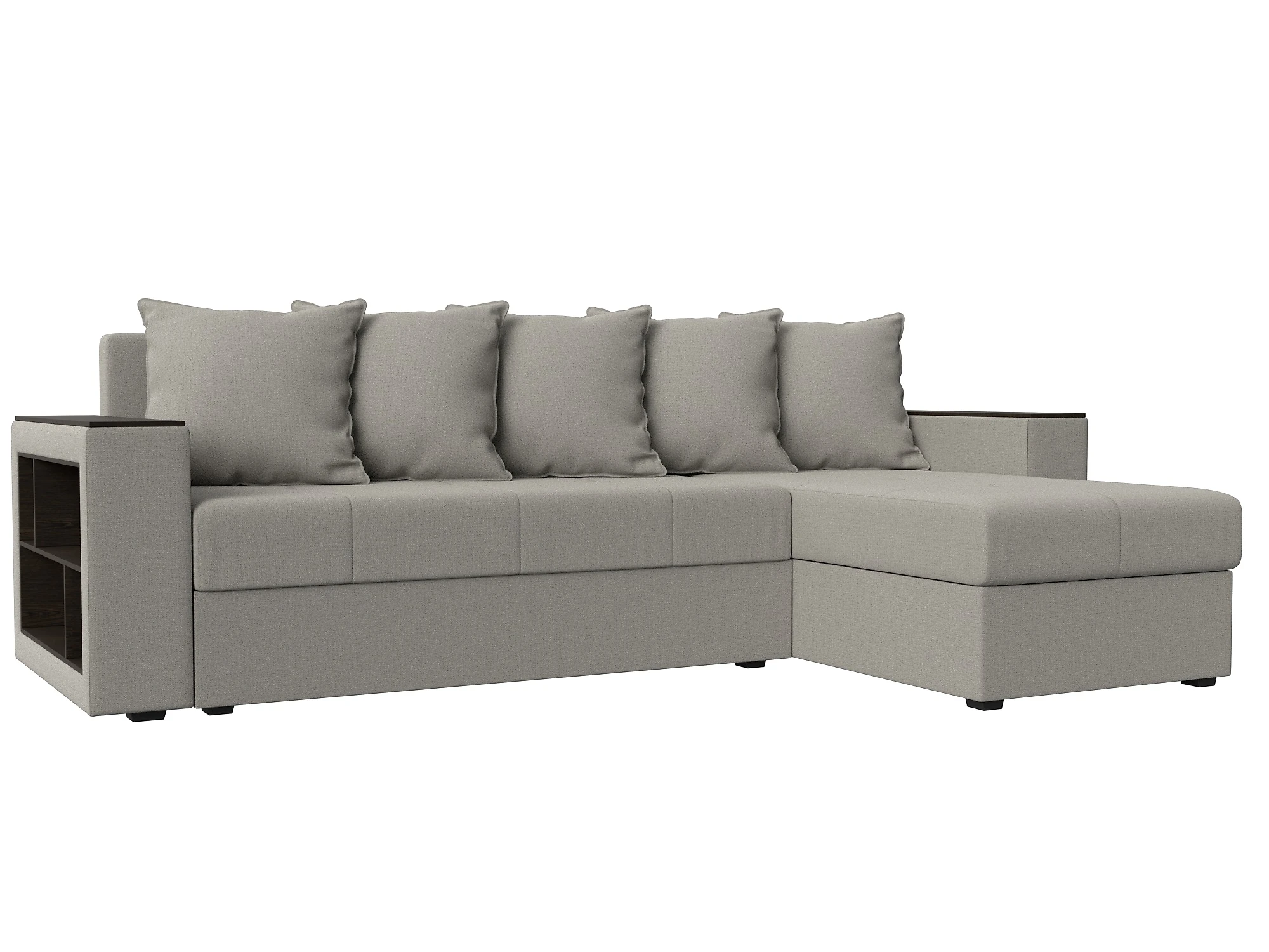 Угловой диван с полкой Дубай Лайт Дизайн 1