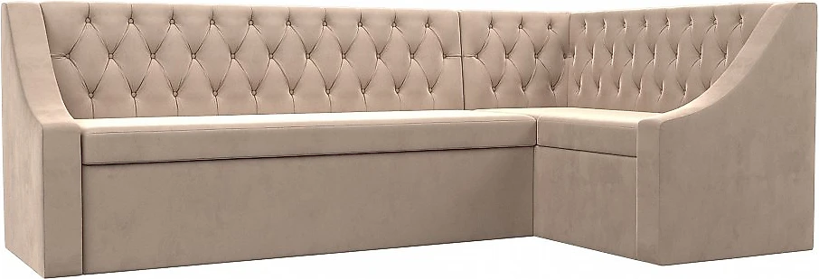 диван с антивандальным покрытием Мерлин Велюр Беж угловой