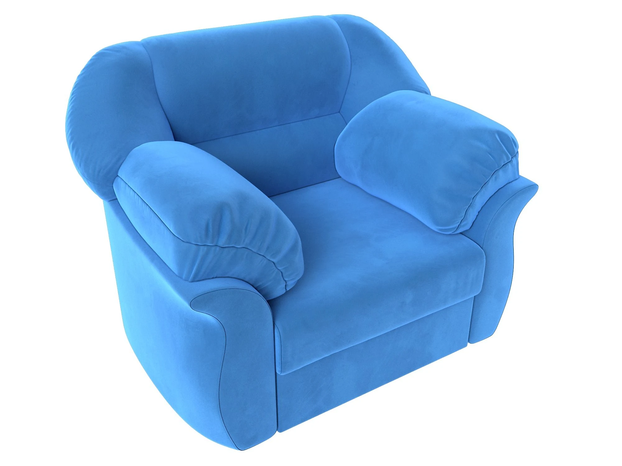  голубое кресло  Карнелла Плюш Дизайн 26