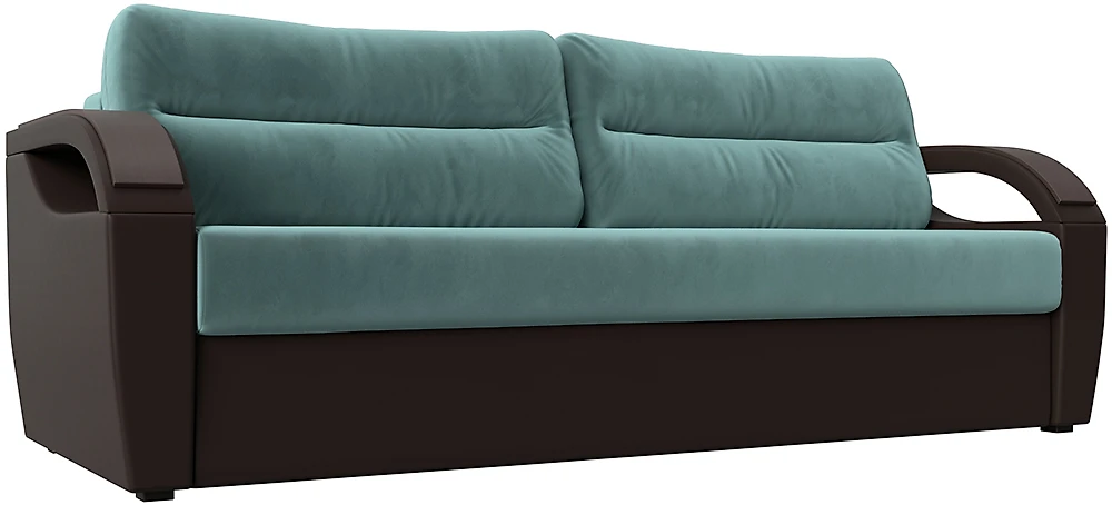 Прямой диван из велюра  Форсайт Плюш Микс Бирюза