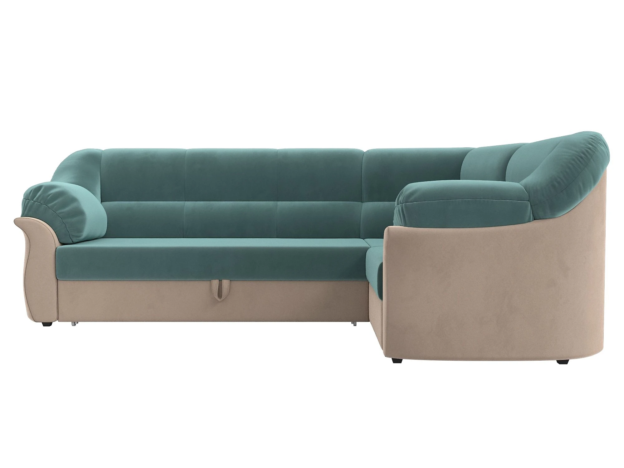 Угловой диван из велюра Карнелла Плюш Дизайн 16