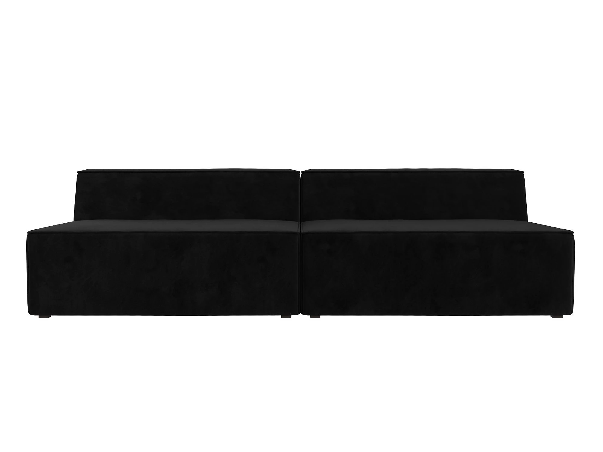 Чёрный модульный диван Монс Плюш Дизайн 8