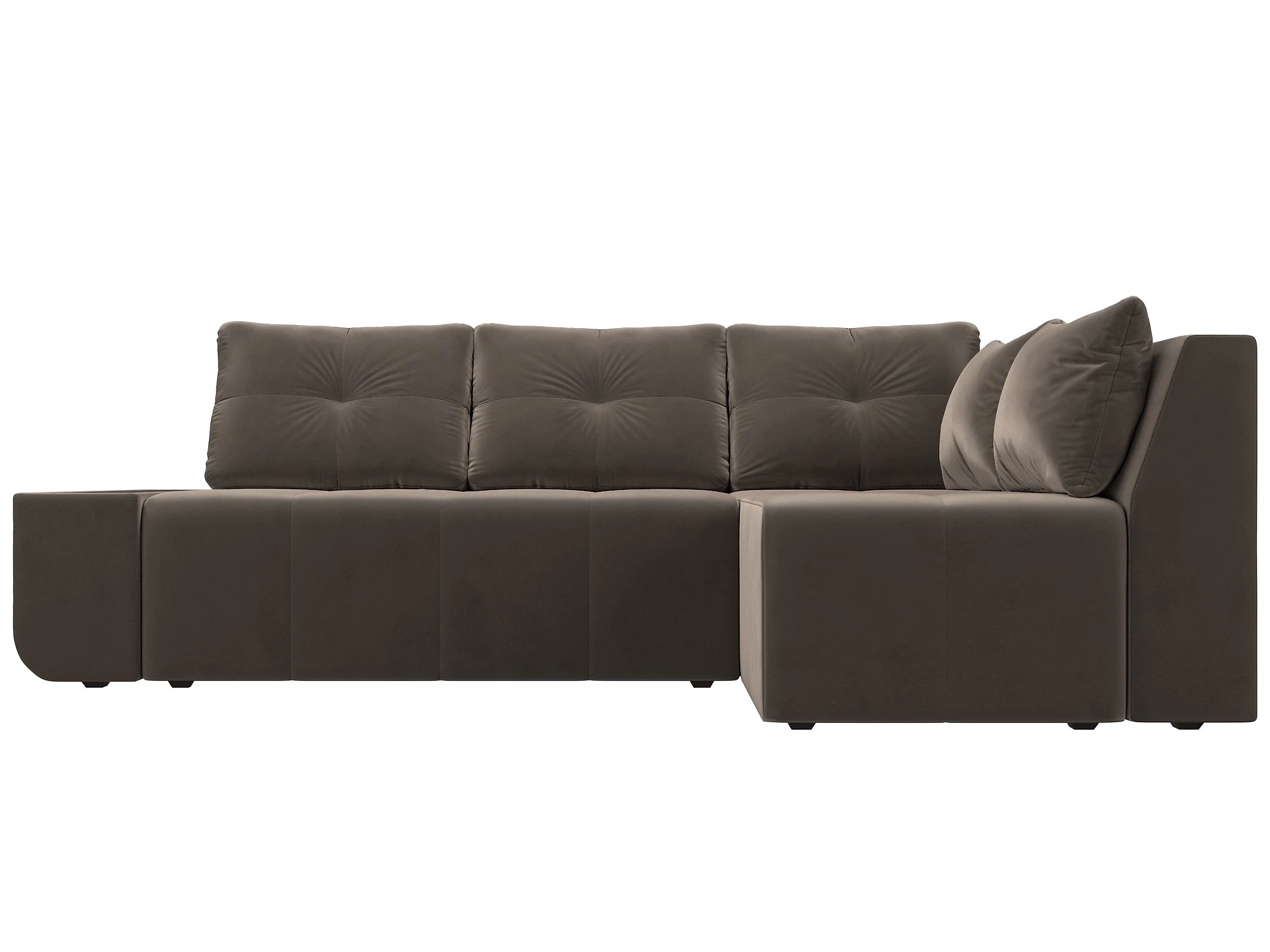 Угловой диван из велюра Амадэус Плюш Дизайн 4
