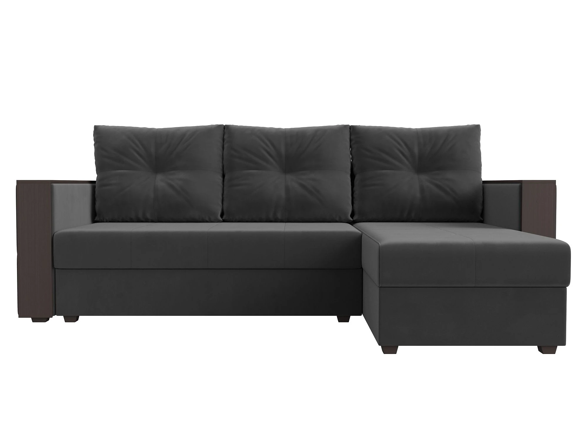Угловой диван из велюра Валенсия Лайт Плюш Дизайн 6