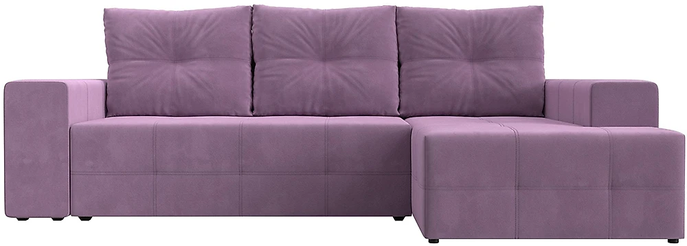 Угловой диван с независимым пружинным блоком Перри НПБ Лилак