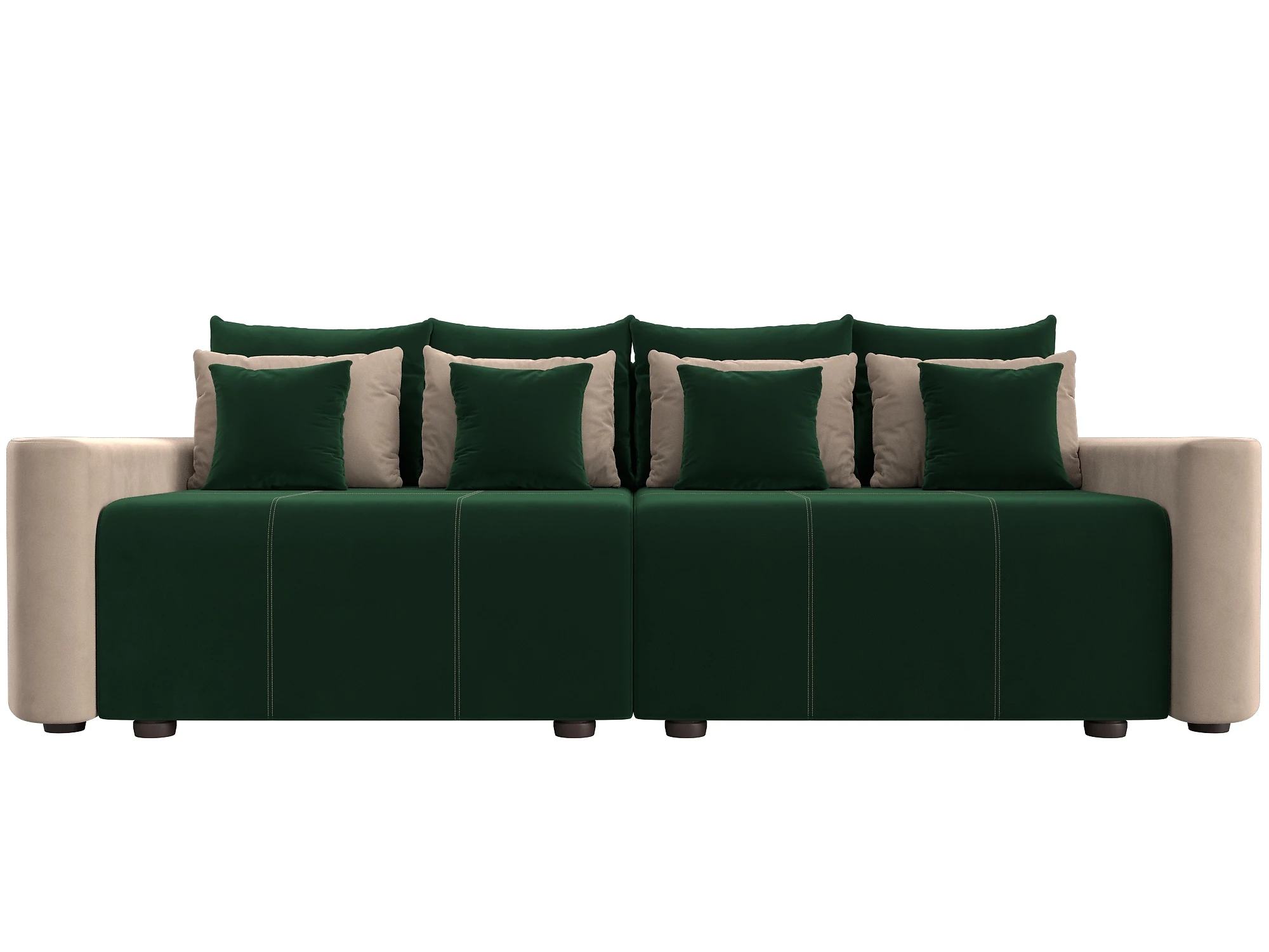 диван для сна на кажды день Бристоль Велюр Зеленый-Бежевый