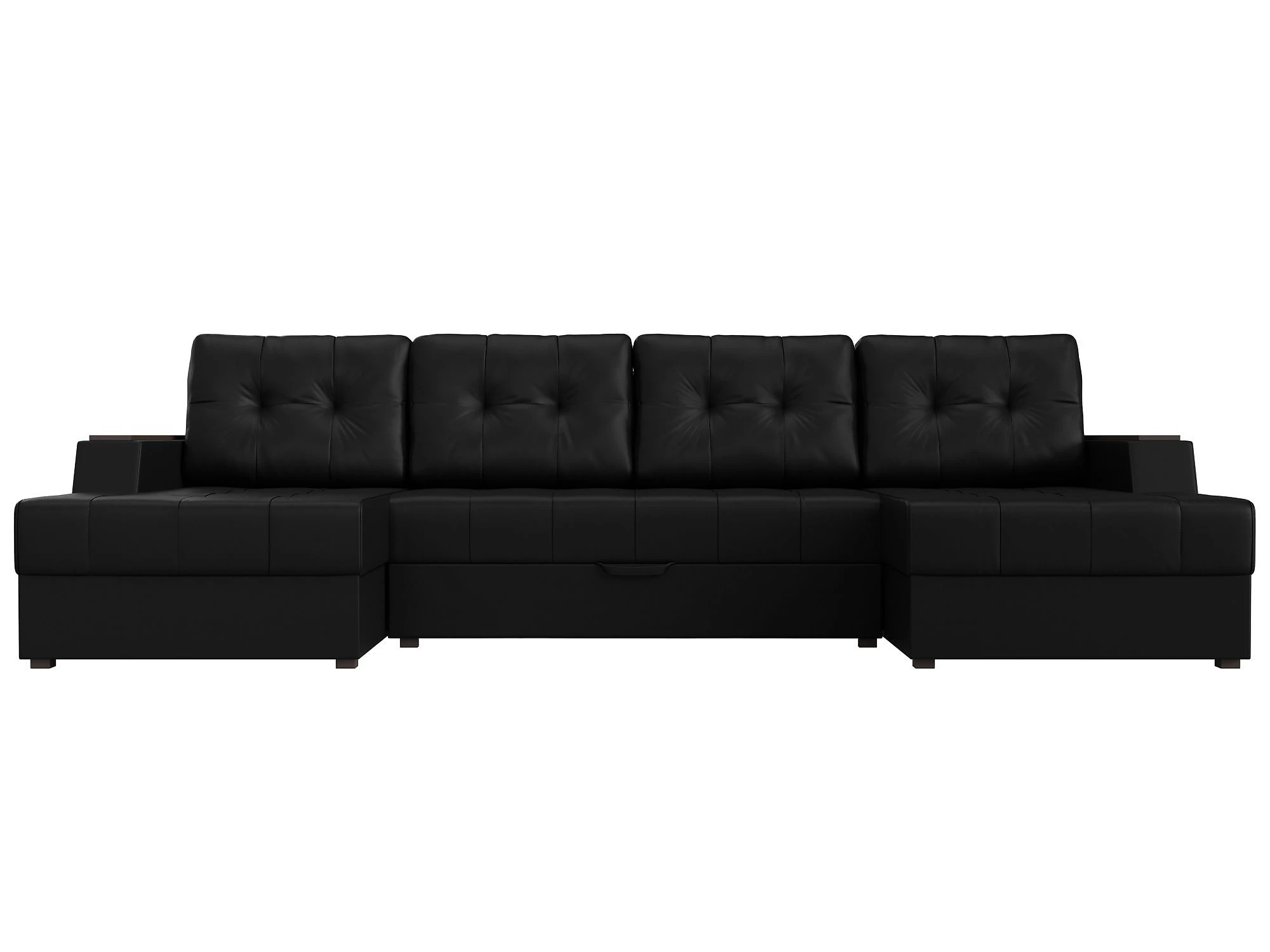 Черный диван еврокнижка Эмир-П Дизайн 6