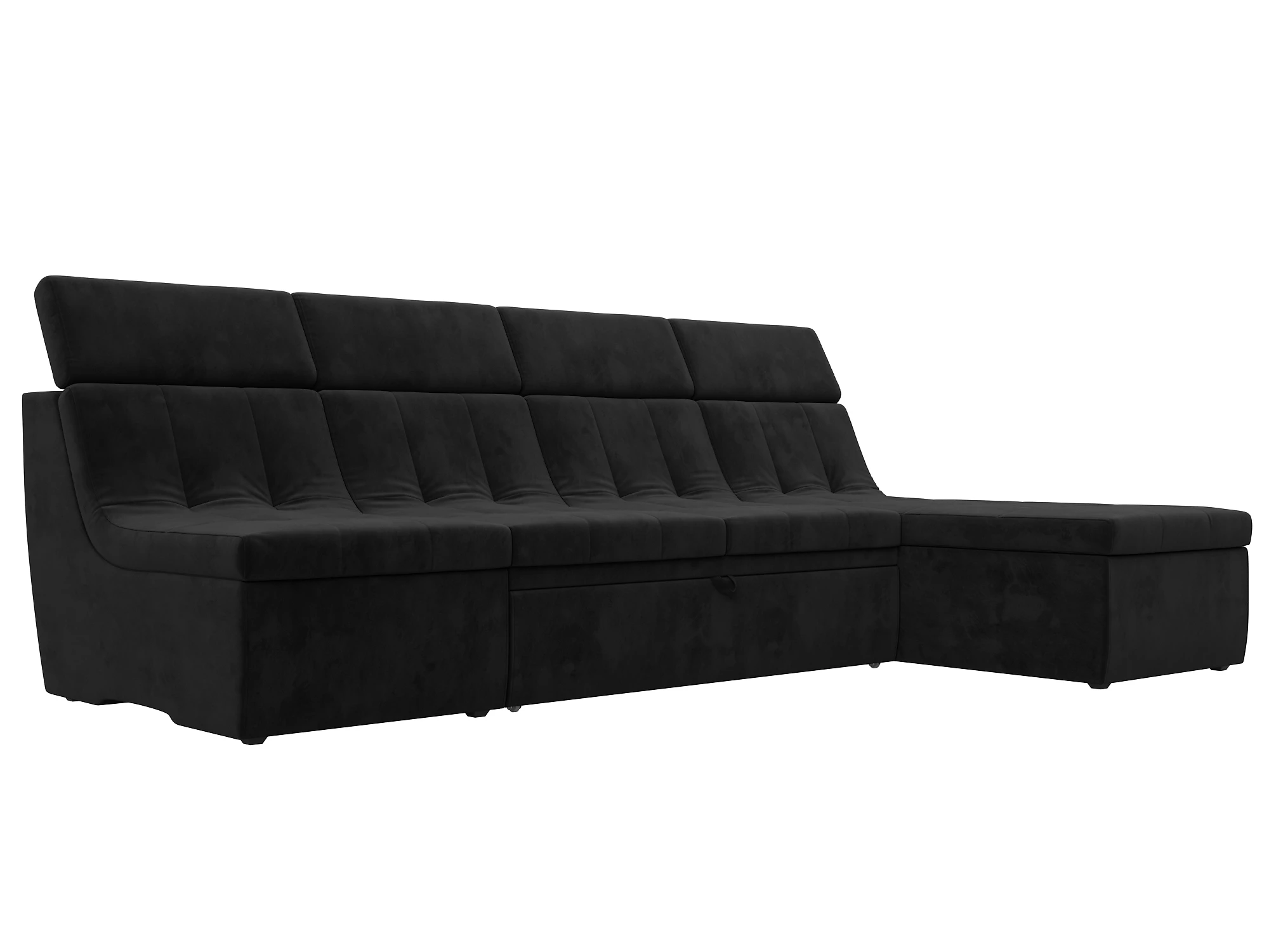 Угловой диван из велюра Холидей Люкс Плюш Дизайн 8
