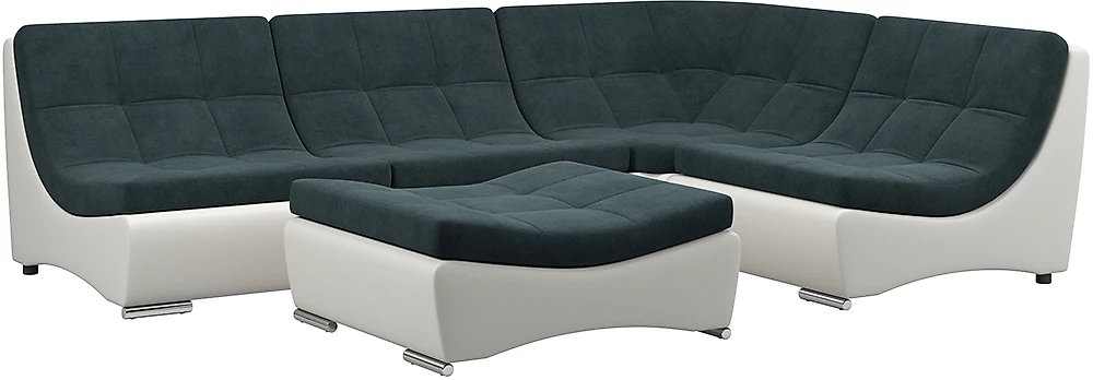 Модульный диван из велюра  Монреаль-6 Индиго