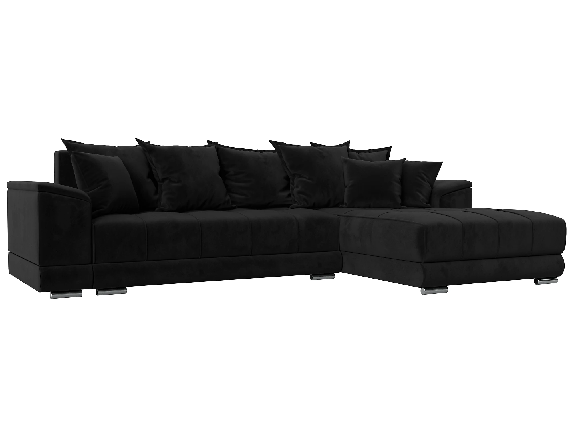 Угловой диван из велюра НордСтар Плюш Дизайн 8