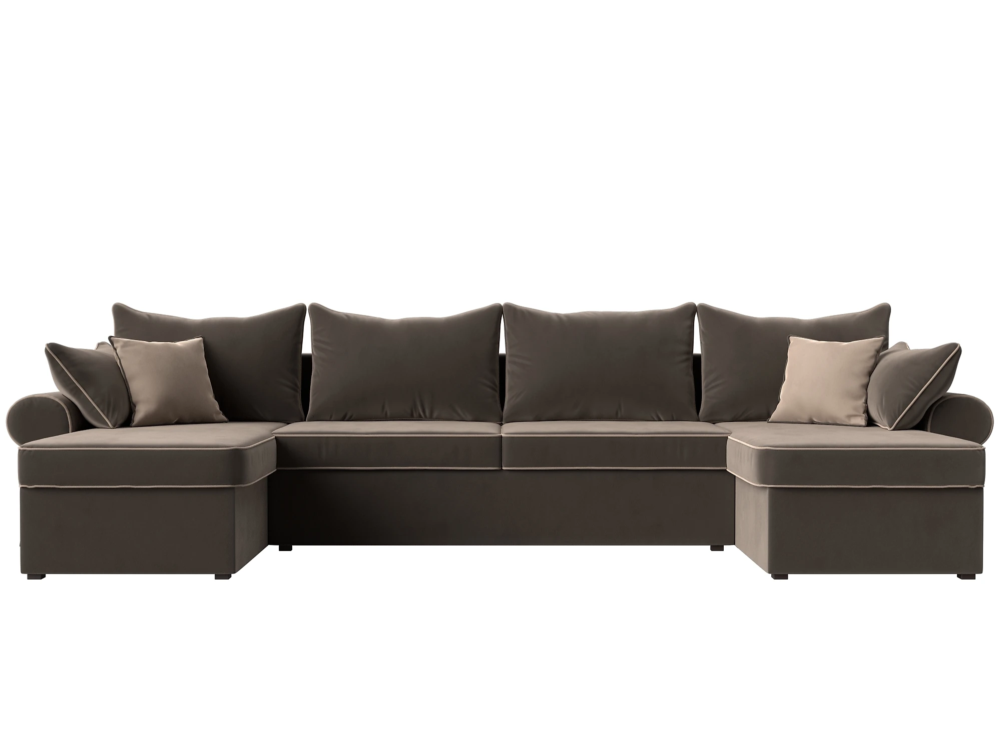 Угловой диван из велюра Элис-П Плюш Дизайн 3