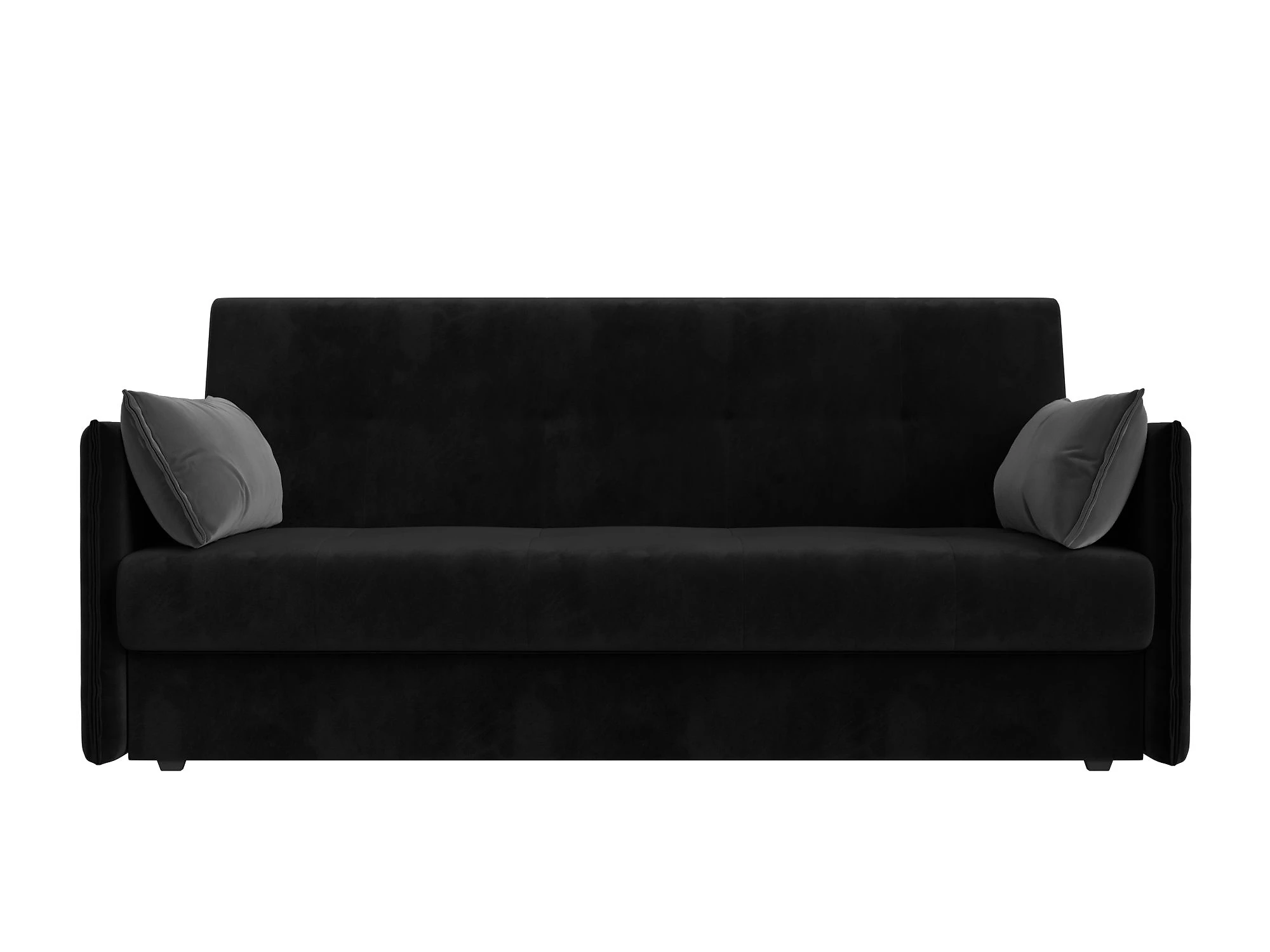 Прямой диван серого цвета Лига-018 Плюш Дизайн 16 книжка