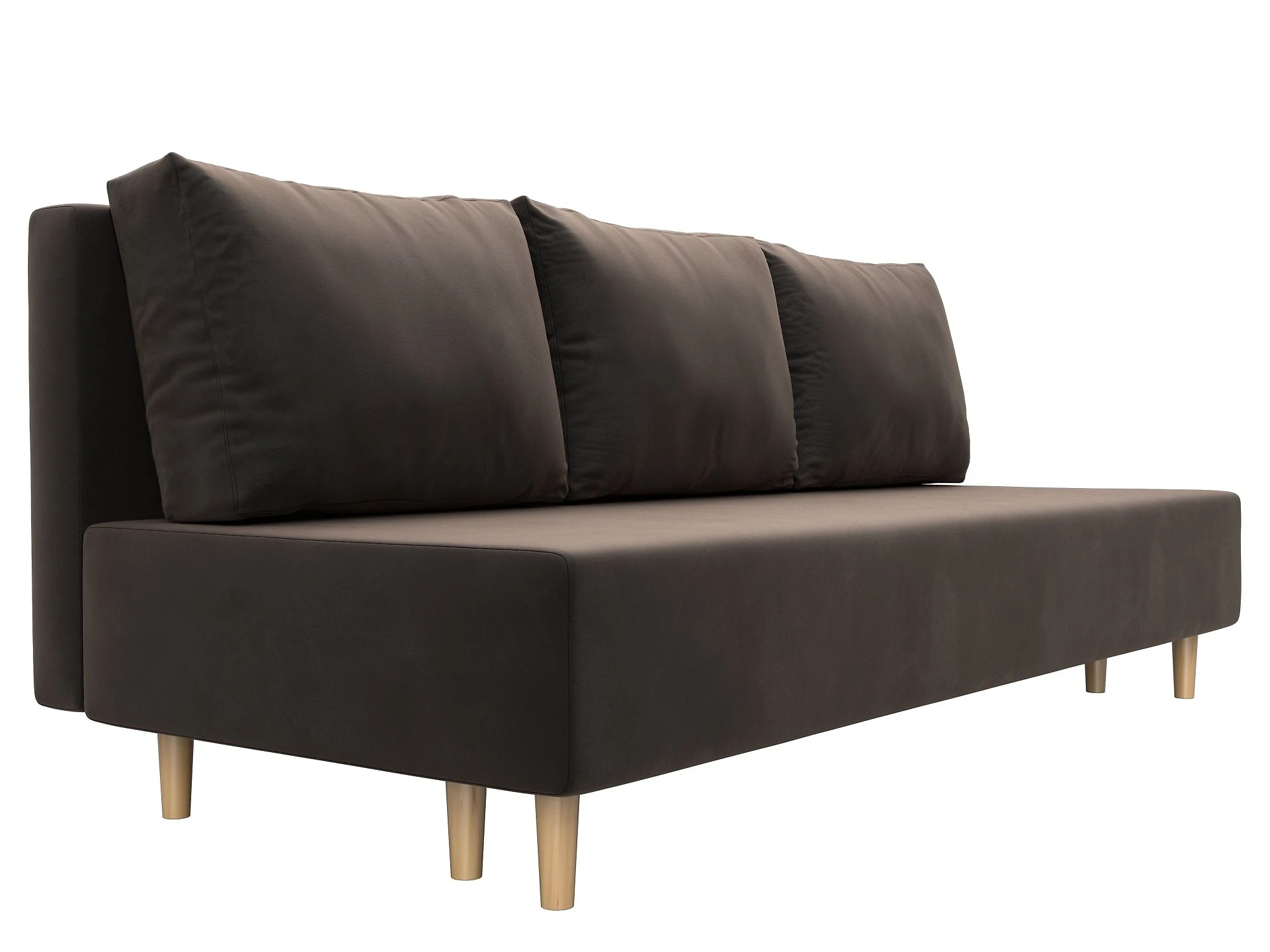 Коричневый диван Лига-033 Плюш Дизайн 4