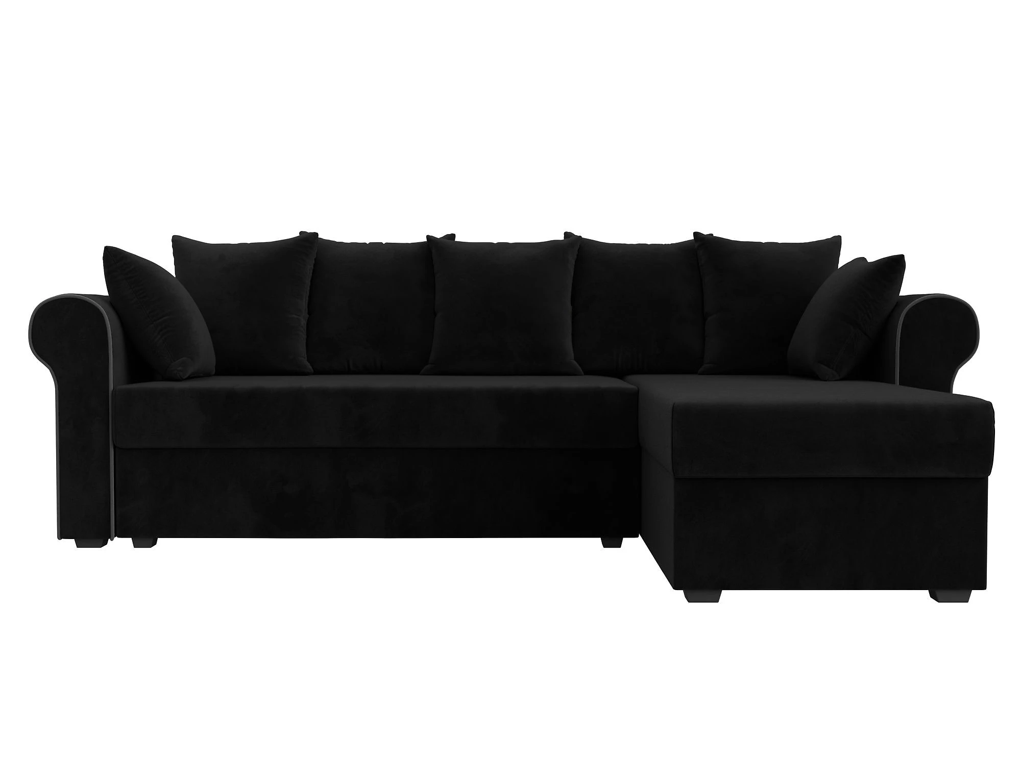 Угловой диван из велюра Рейн Плюш Дизайн 8
