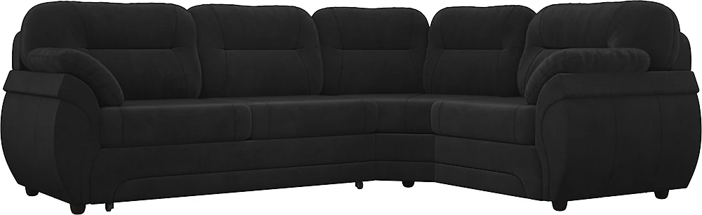 Угловой диван в классическом стиле Бруклин Черный