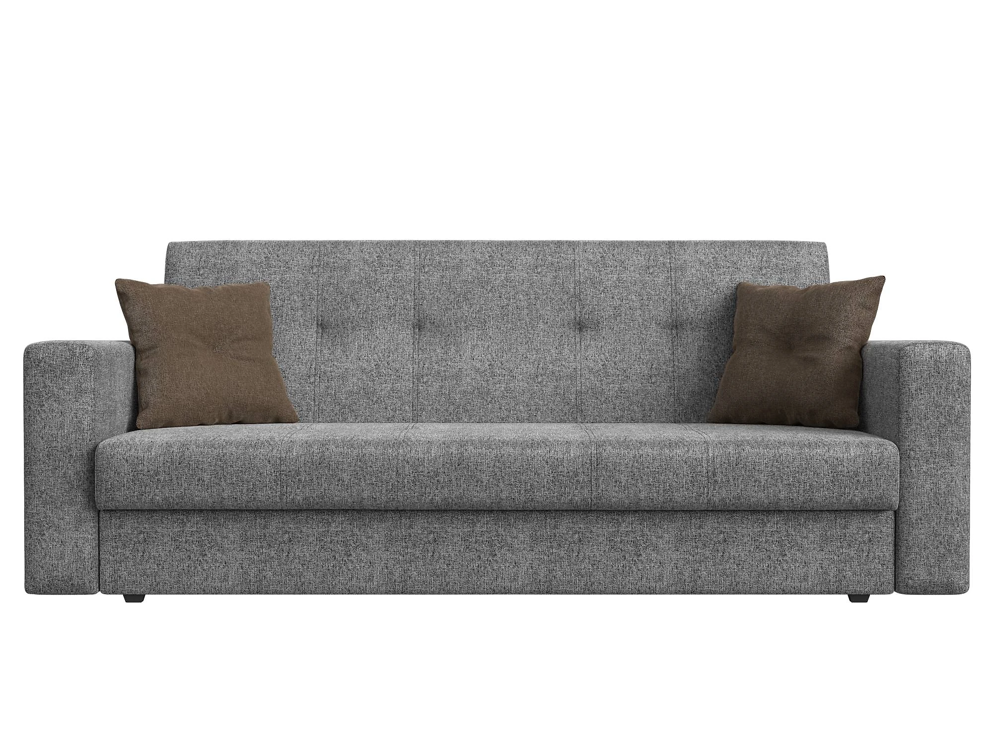 Прямой диван серого цвета Лига-016 Кантри Дизайн 4 книжка