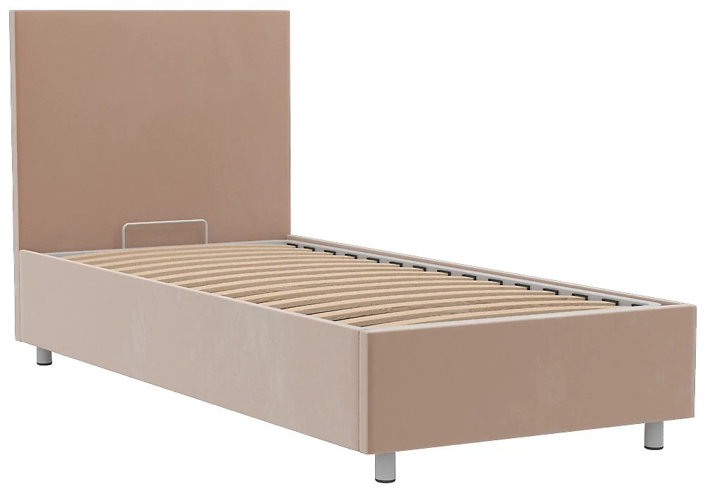 Односпальная кровать с подъёмным механизмом Белла 90х200 с бельевым ящиком Плюш Бейдж