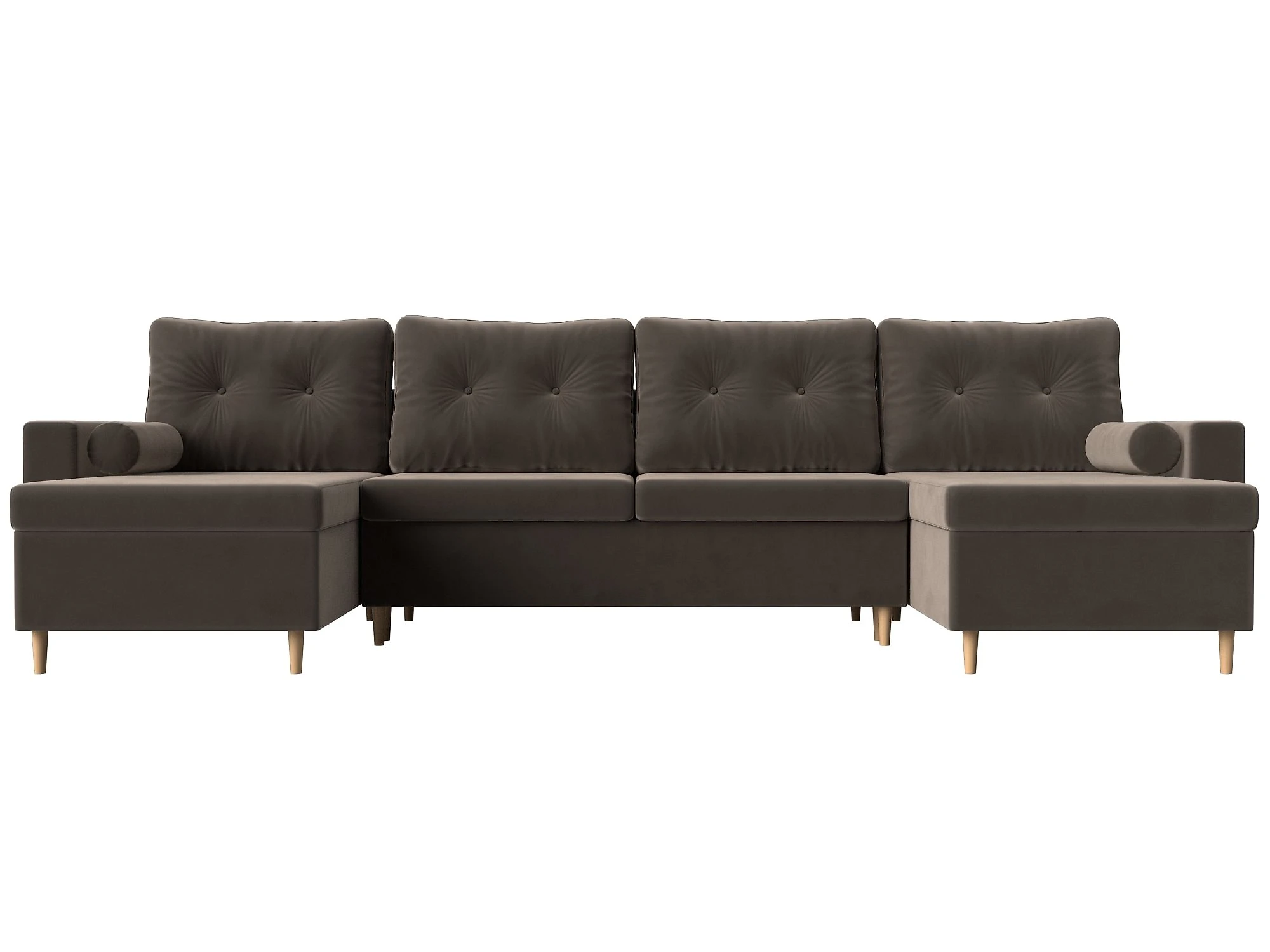 Угловой диван с канапе Белфаст-П Плюш Дизайн 5