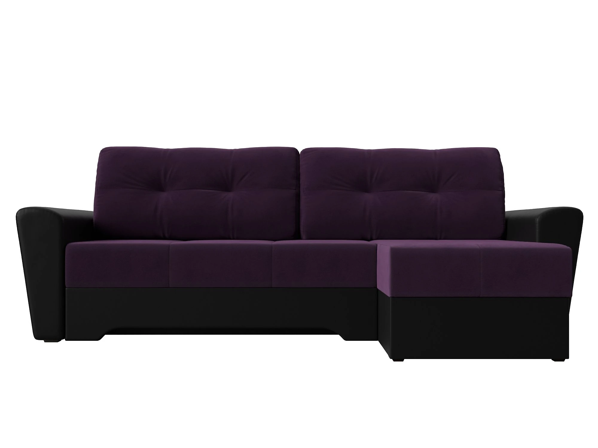 Угловой диван фиолетовый Амстердам Плюш Дизайн 15