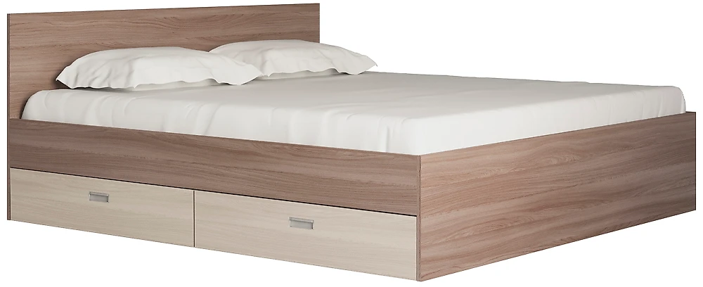 Кровать с ящиками для белья Виктория-1-180 Дизайн-3