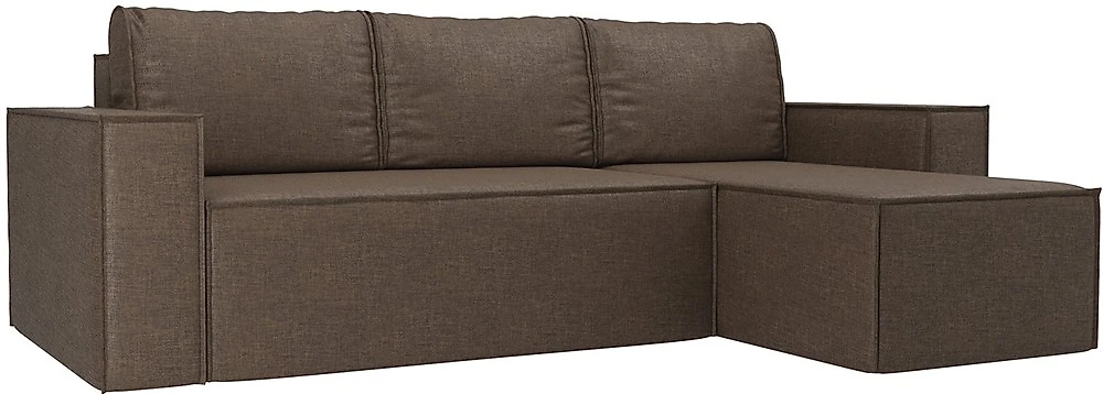 Угловой диван с независимым пружинным блоком Лофт Шоколад