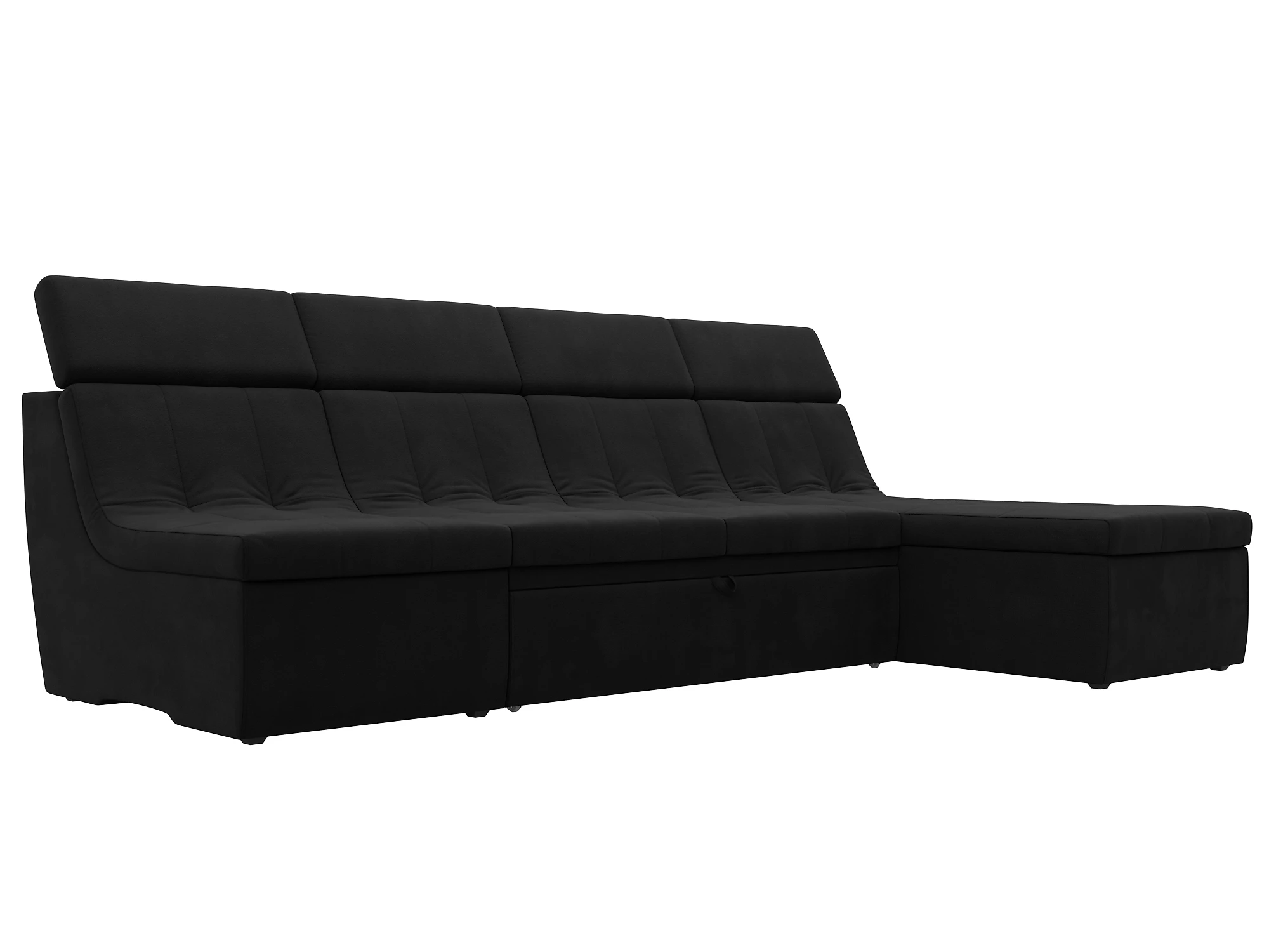 Чёрный модульный диван Холидей Люкс Дизайн 8