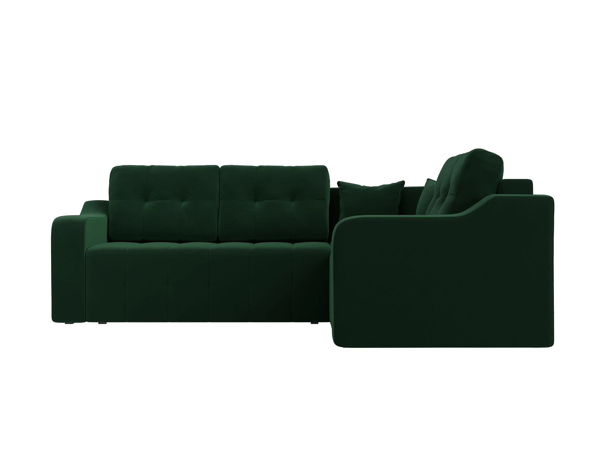 Зелёный угловой диван Кембридж Плюш Дизайн 4