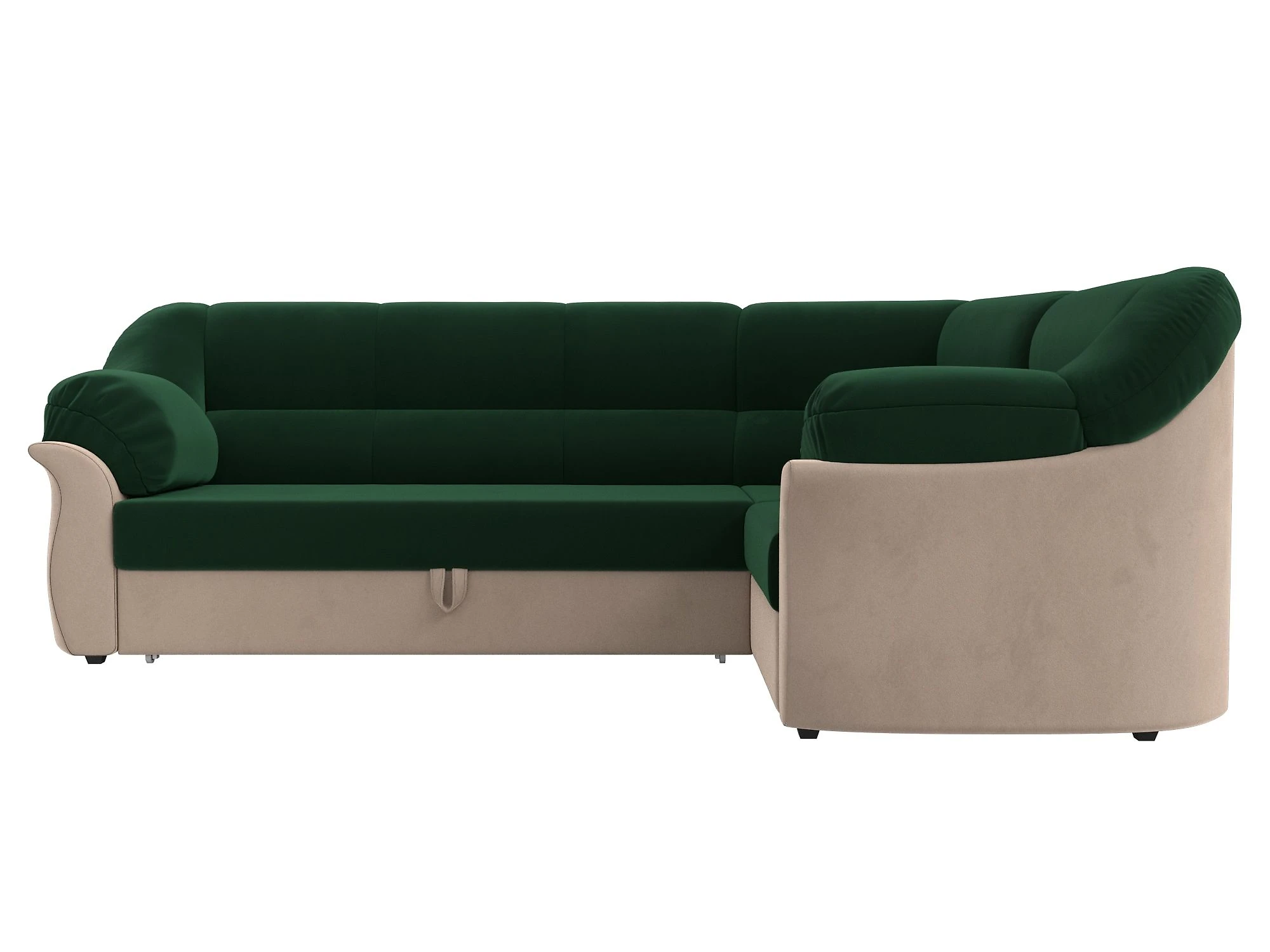 Угловой диван без подушек Карнелла Плюш Дизайн 17