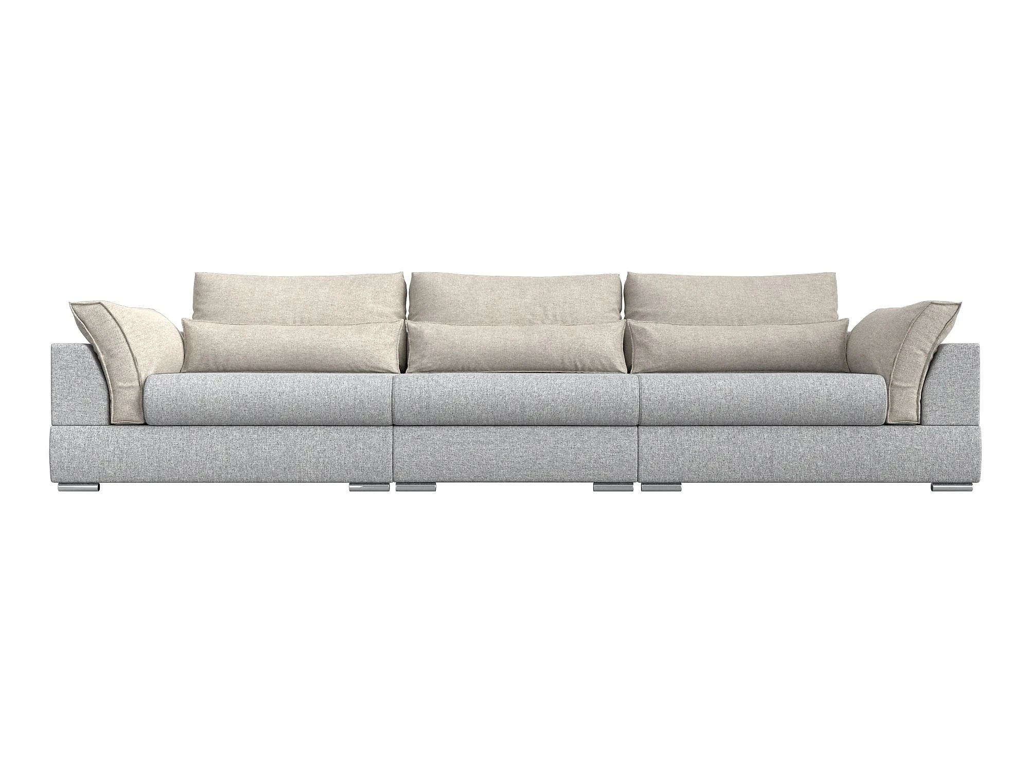 Прямой диван серого цвета Пекин Лонг Кантри Дизайн 8